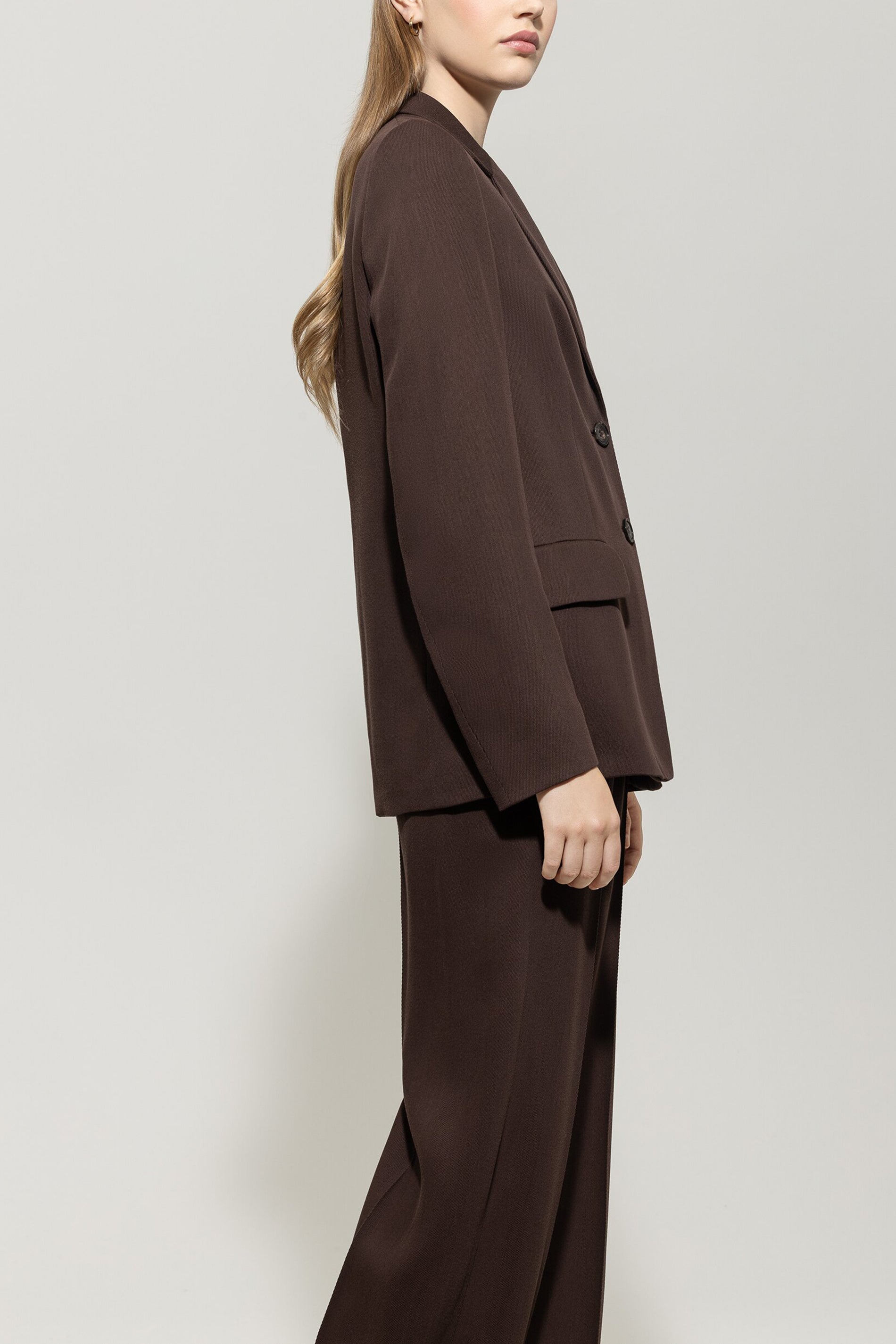 Gabardine-Blazer - espresso - Standard | Model Seite