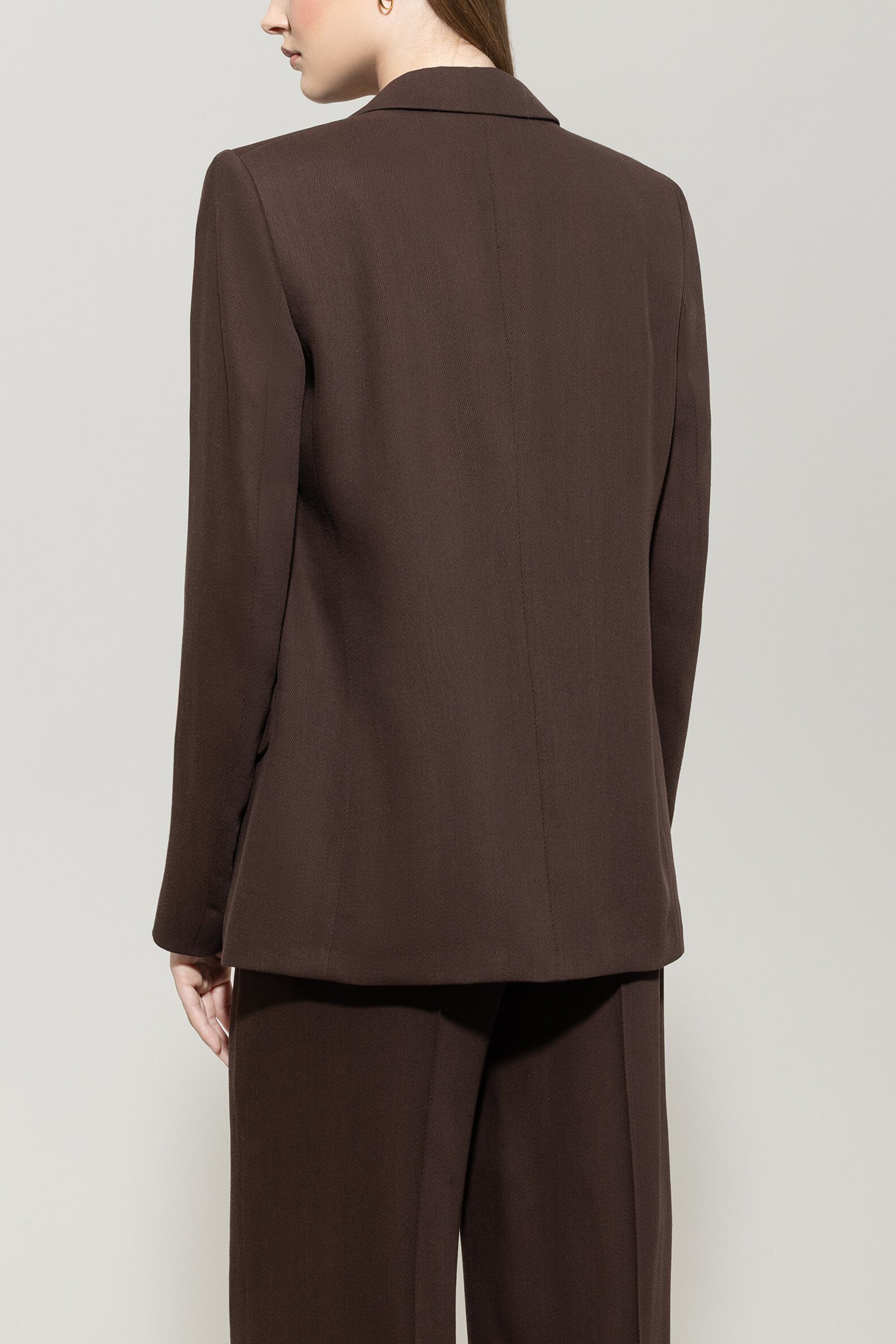 Gabardine-Blazer - espresso - Standard | Model Rück