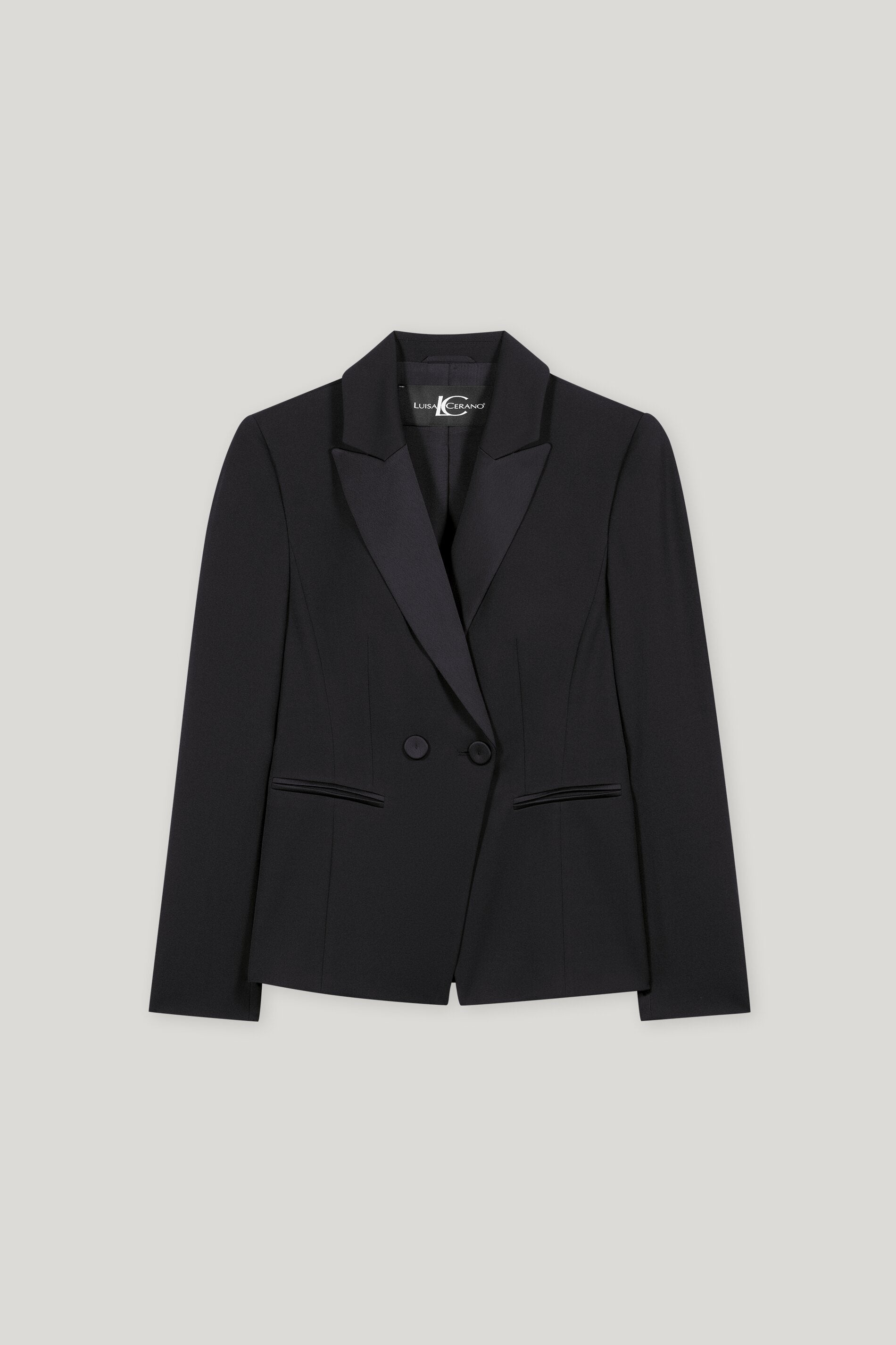 Smoking-Blazer - deep black - mit Patch | Artikel Front