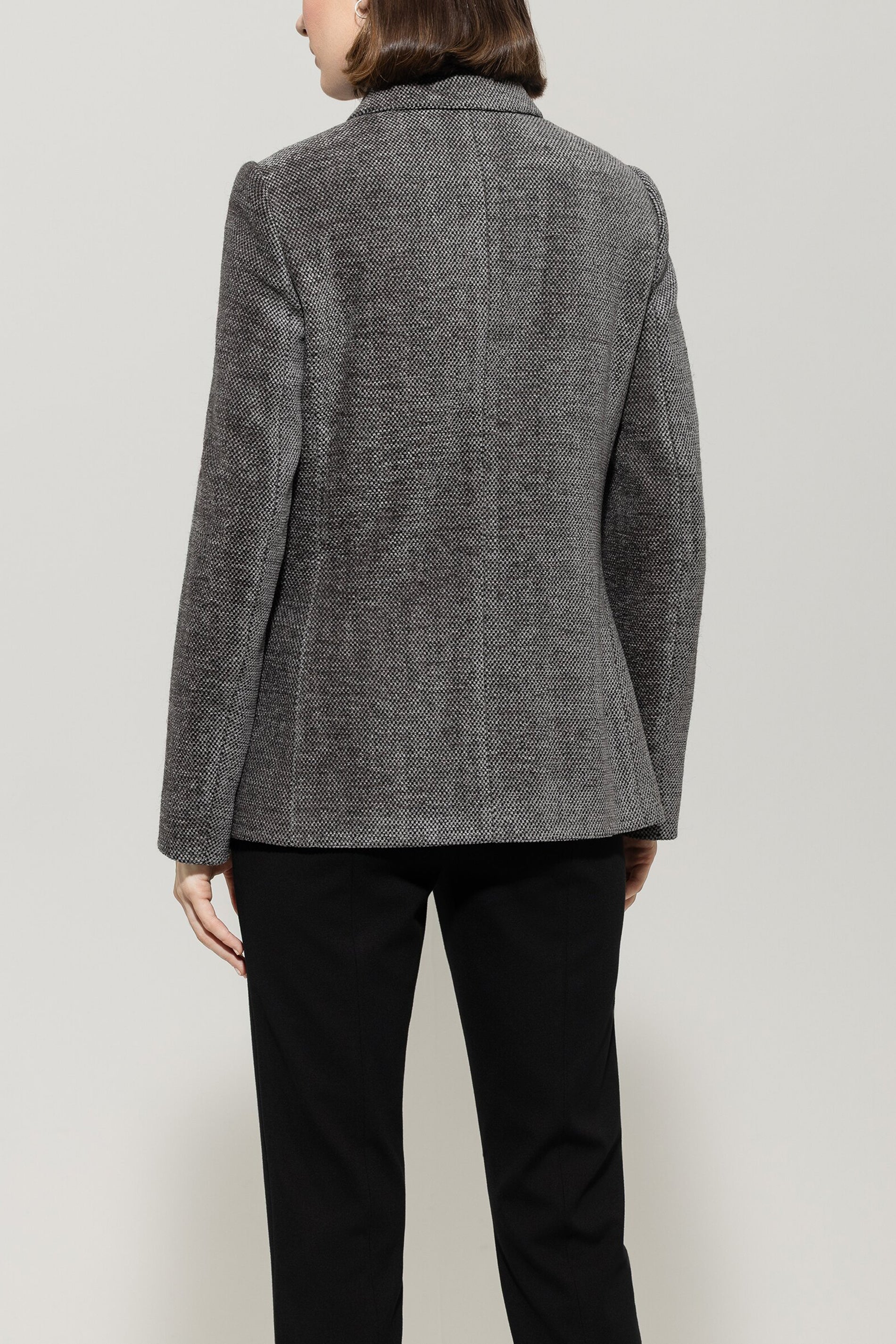 Long tweed-look blazer - multi - Standard