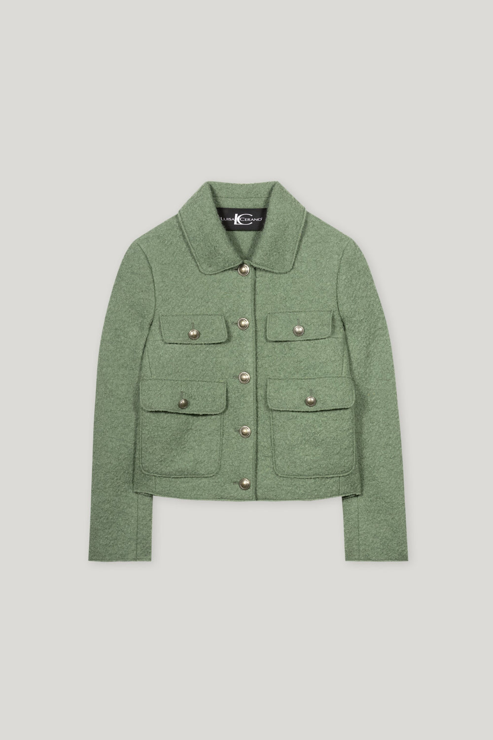 Veste en laine mélangée - sauge - standard