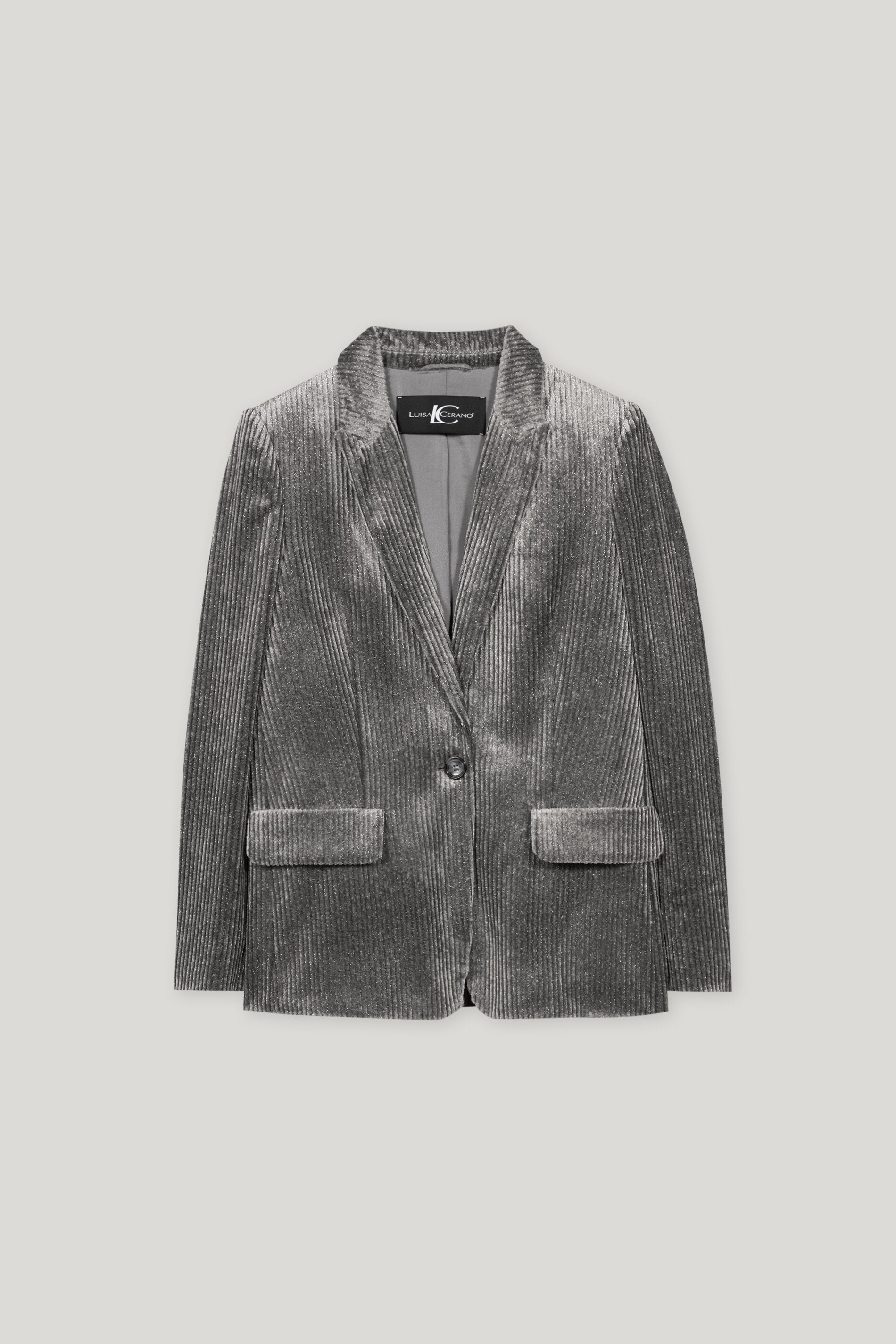 Cord-Blazer mit Glitzerdetails - urban grey - Standard | Artikel Front