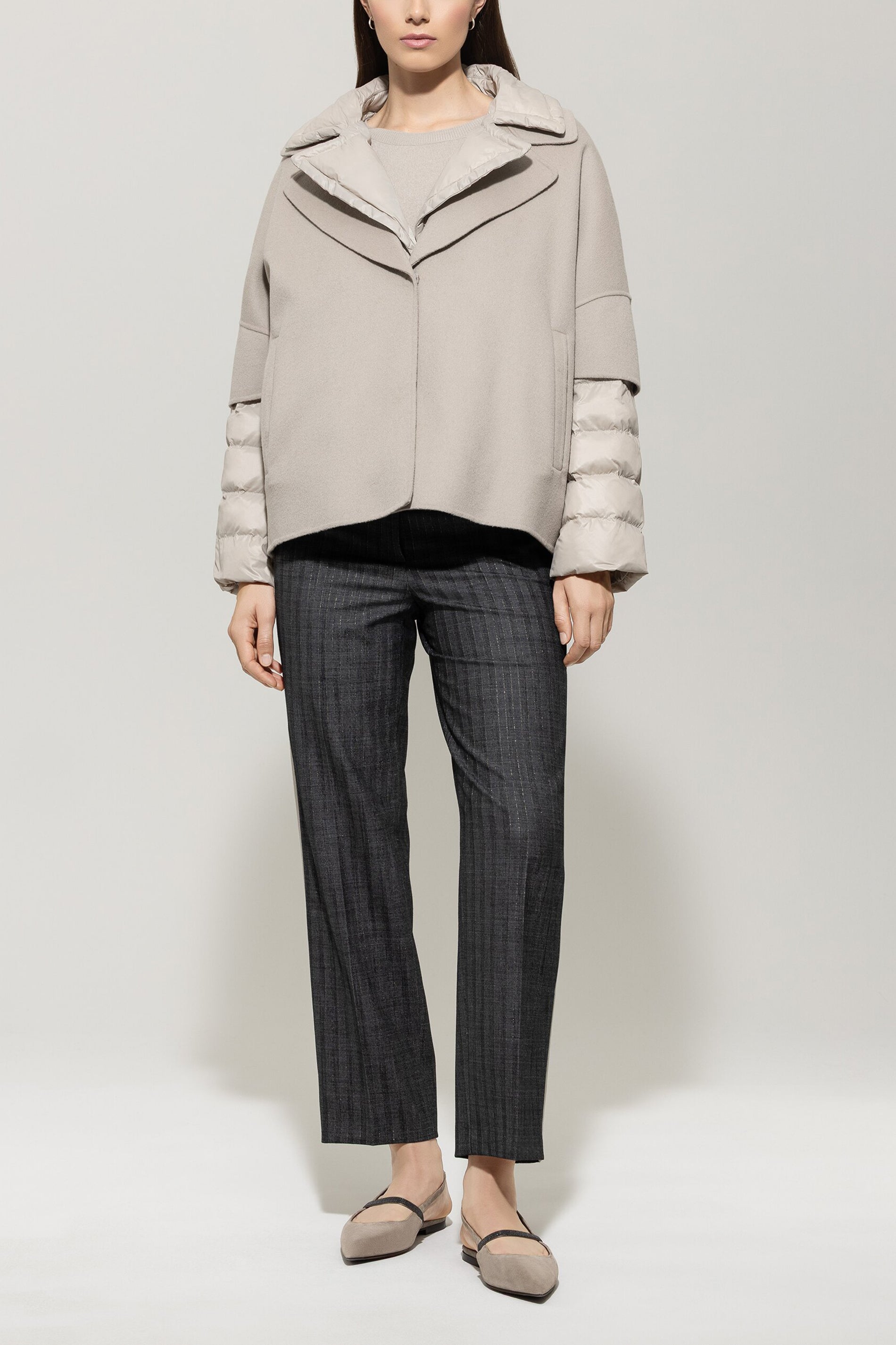 Doubleface-Cape - oyster - Standard | Model Front