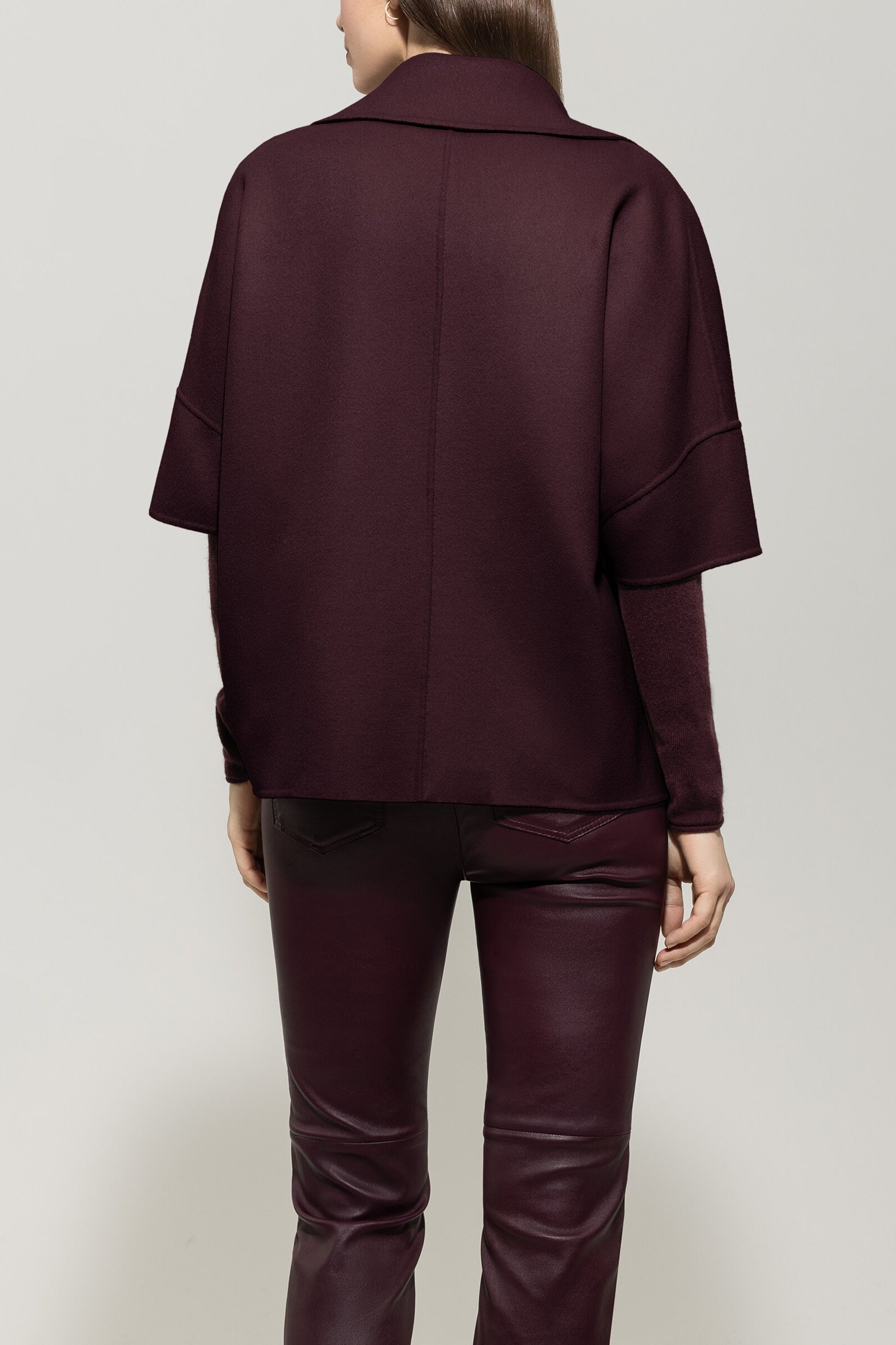 Doubleface-Cape - burgundy - Standard | Model Rück