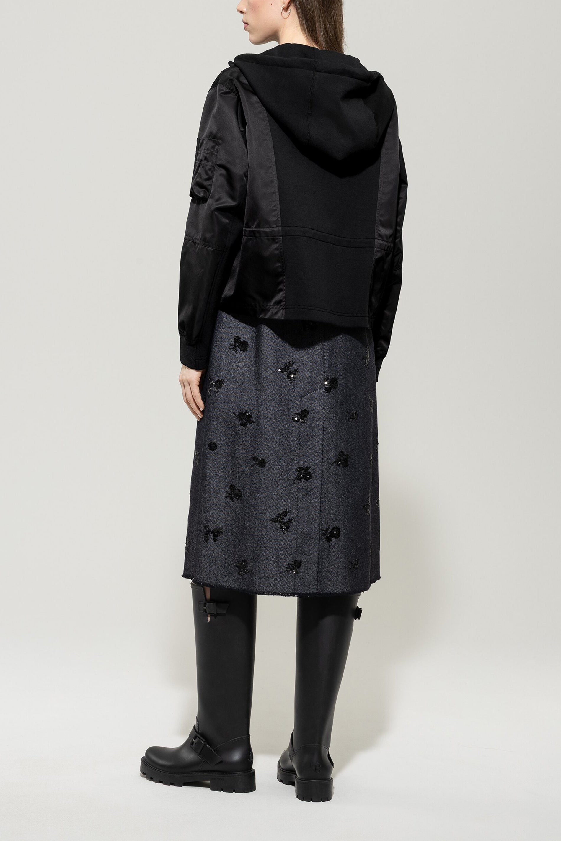 Outdoor-Taft-Blouson - deep black - Standard | Model Rück