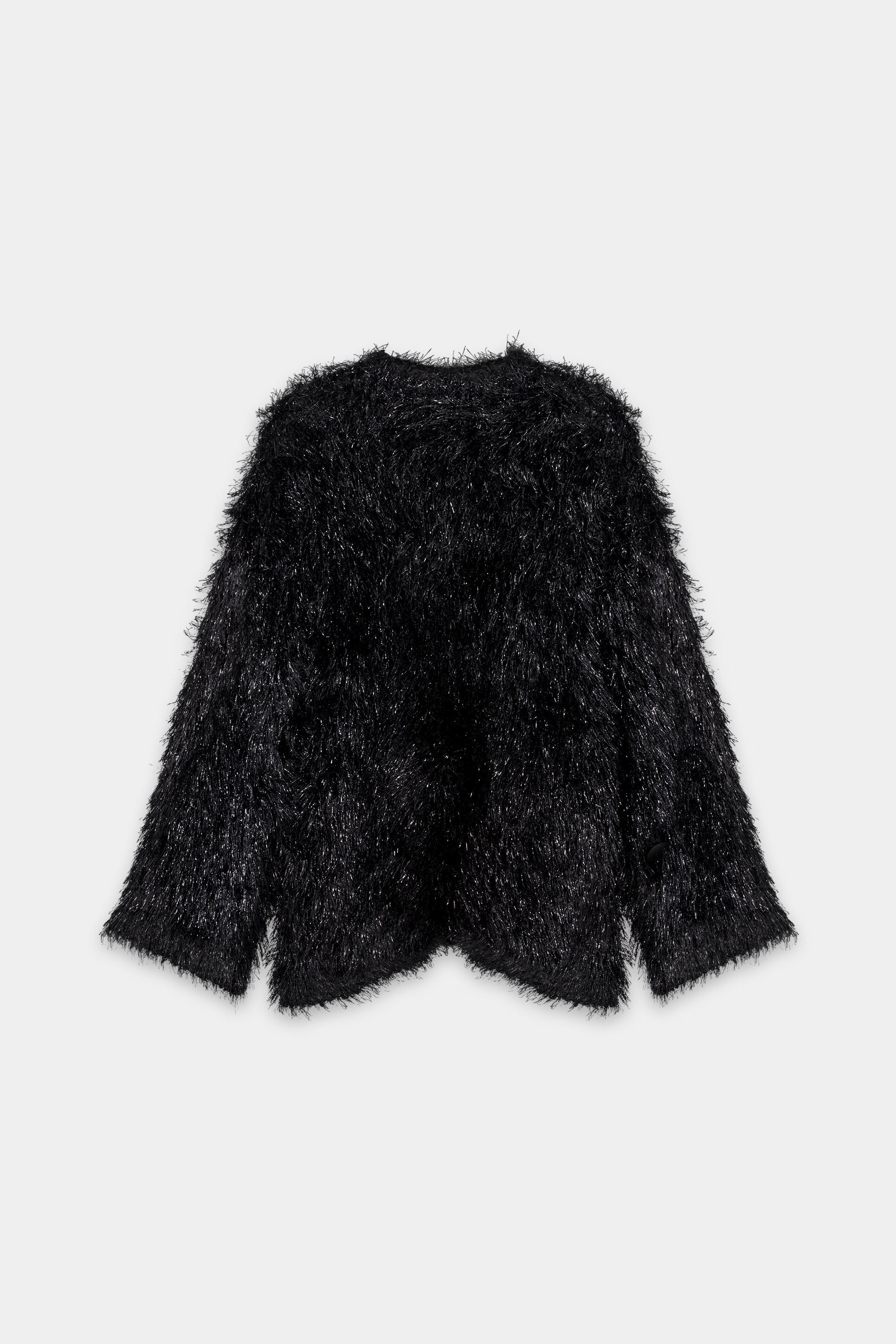 Cardigan in Fell-Optik - black - Standard | Artikel Rück