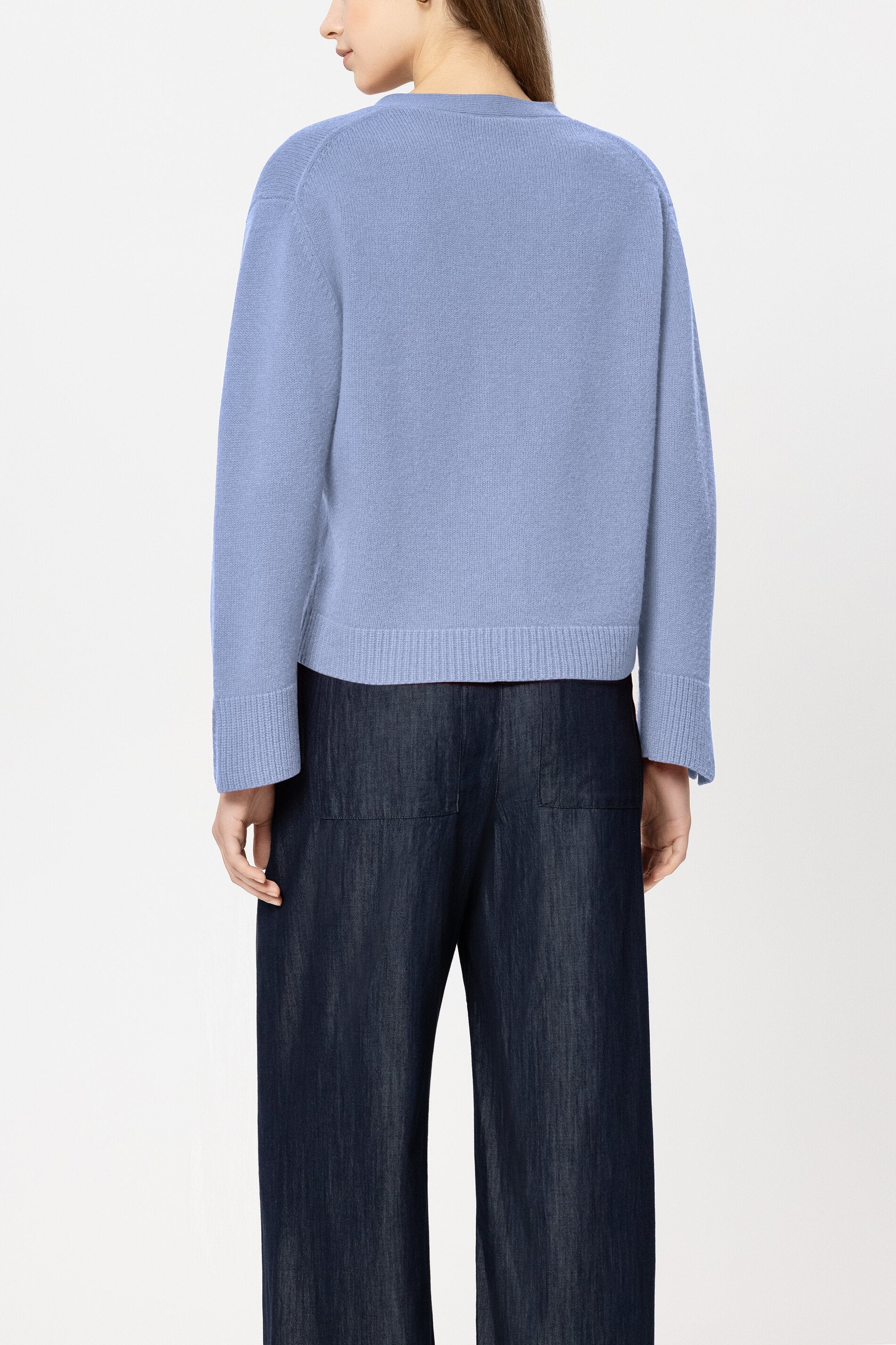 Cardigan aus Kaschmir-Mix - casual blue - Standard | Model Rück