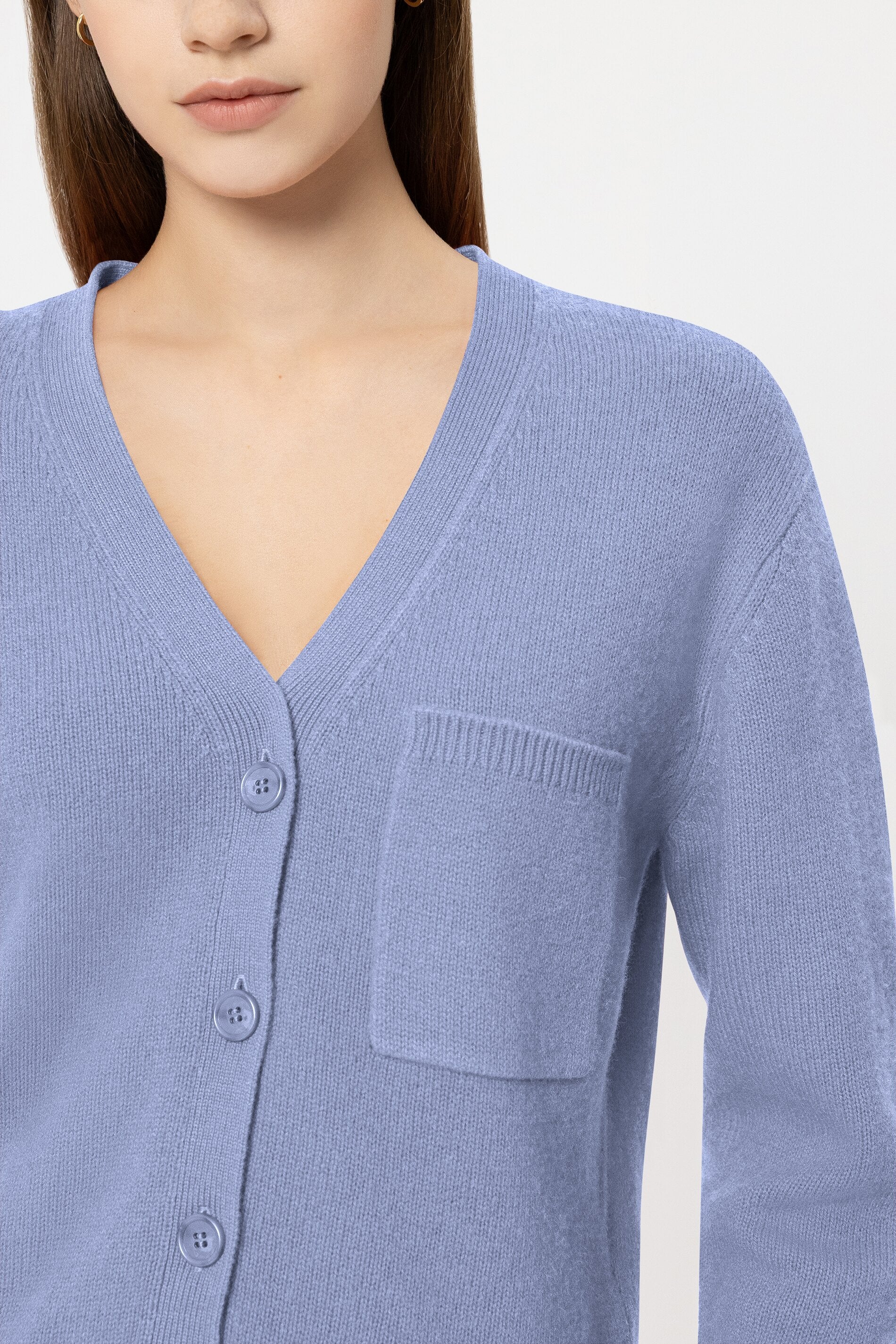 Cardigan aus Kaschmir-Mix - casual blue - Standard | Model Detail