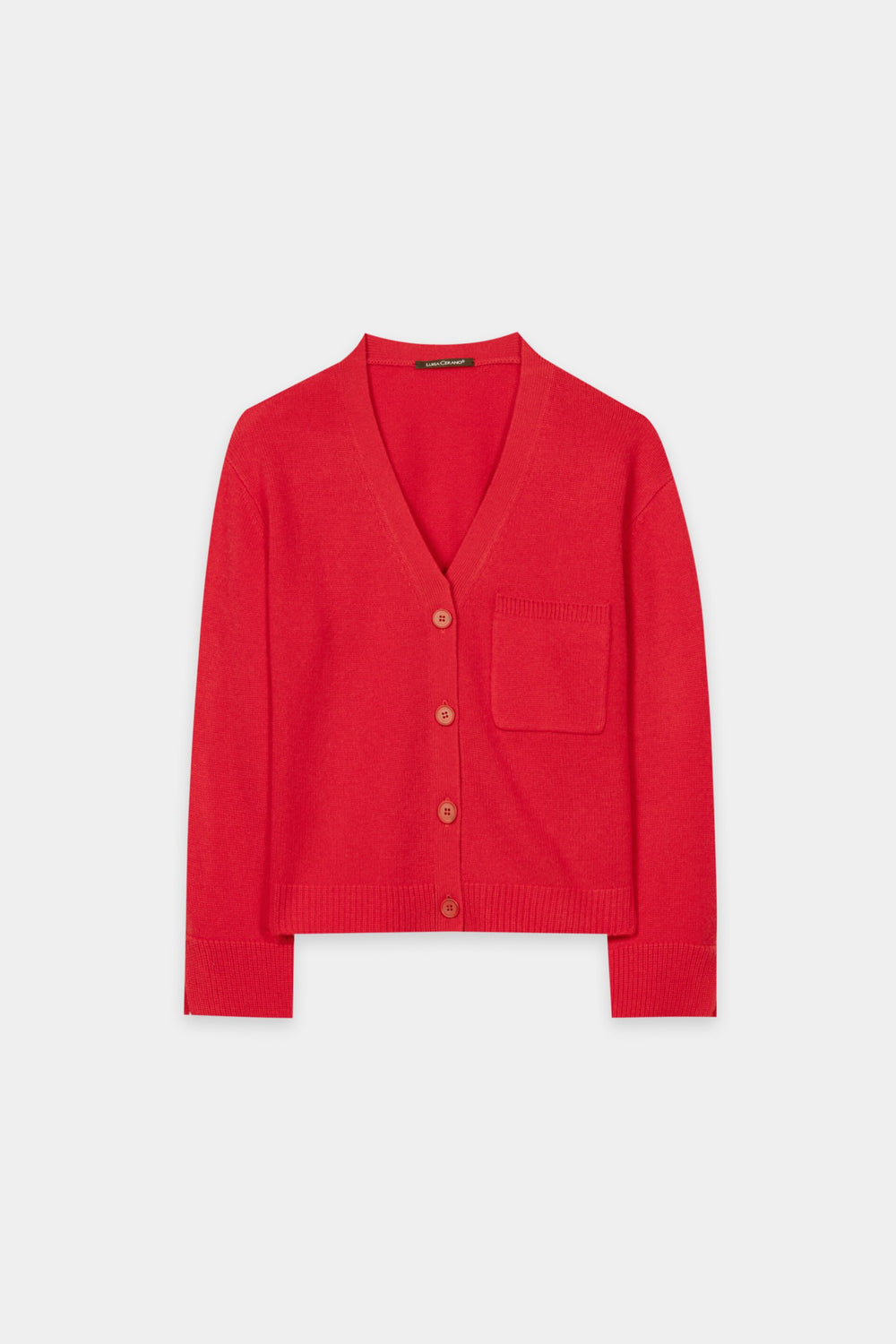 Cardigan aus Kaschmir-Mix - cherry red - Standard