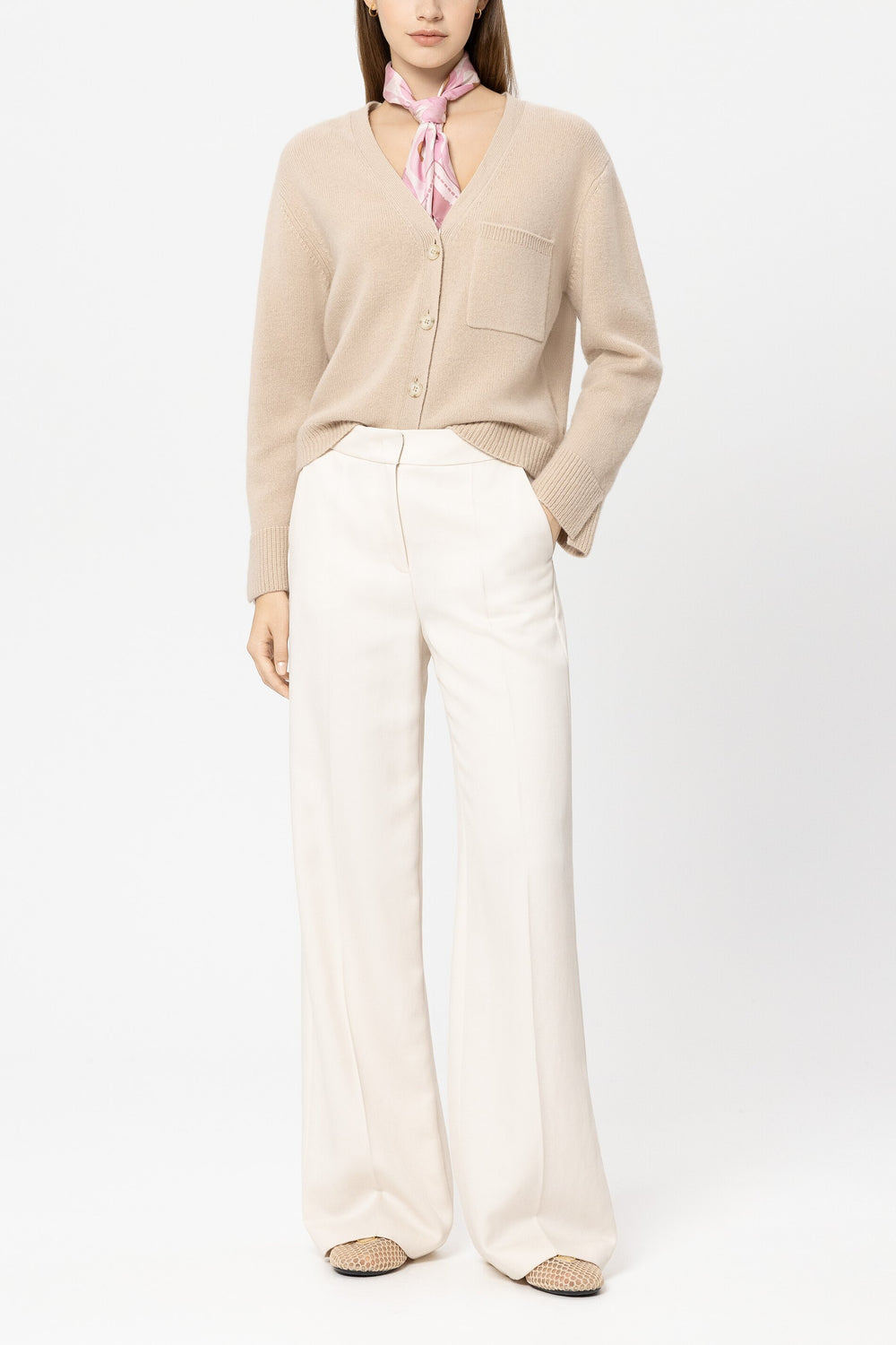 Cashmere blend cardigan - soft camel - Standard