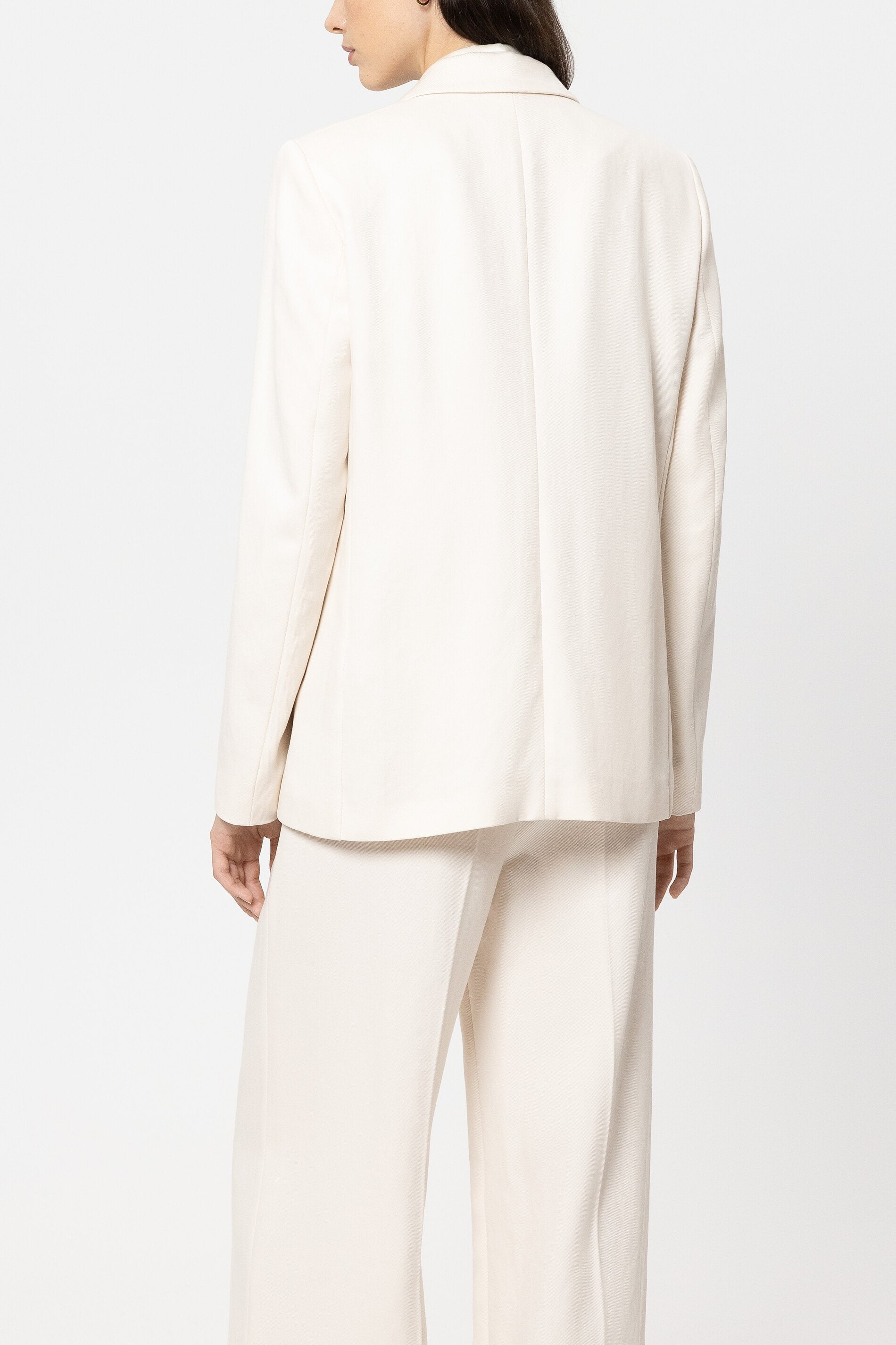 Twill-Blazer - cream - Standard | Model Rück