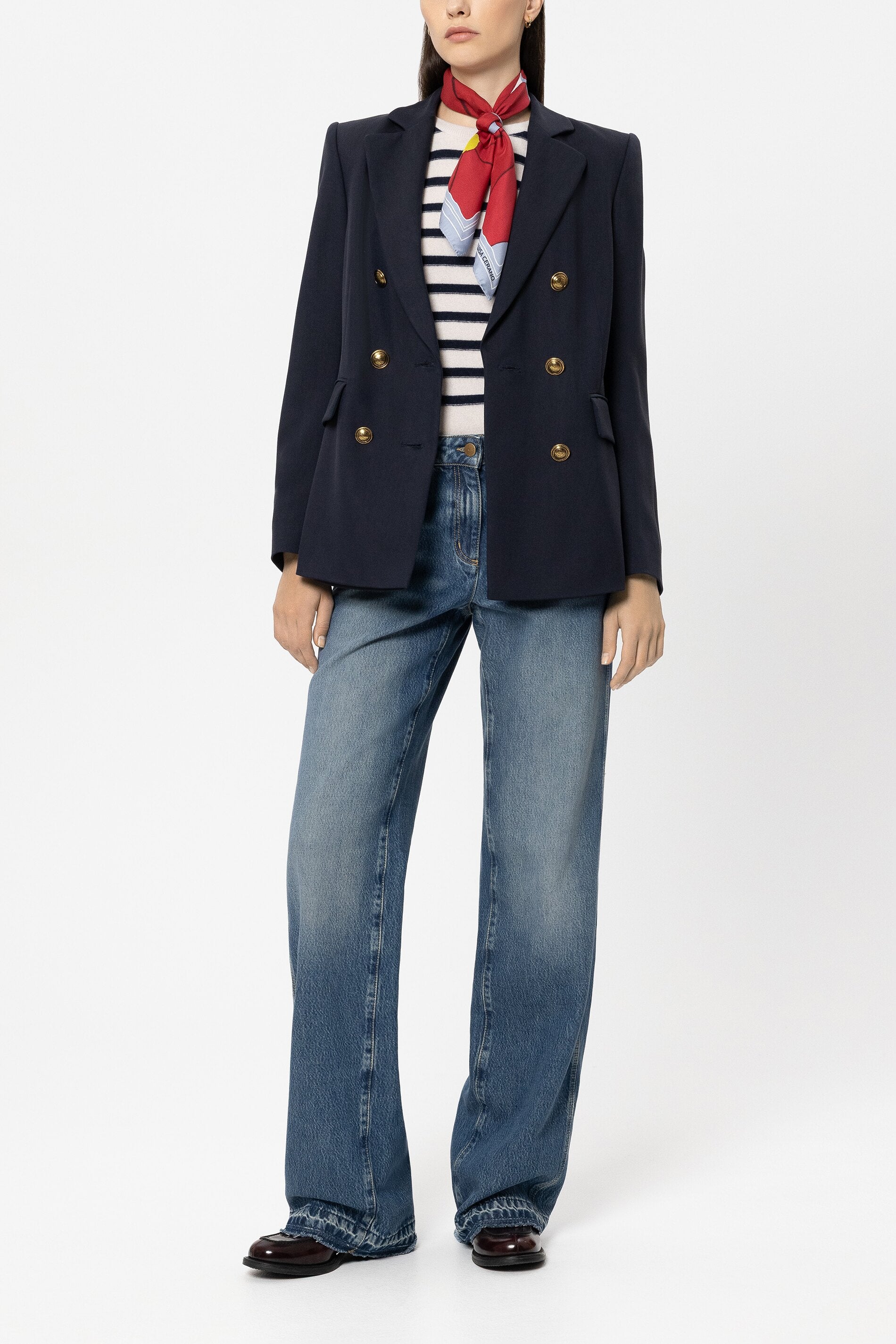 Gabardine blazer - navy blue - Standard