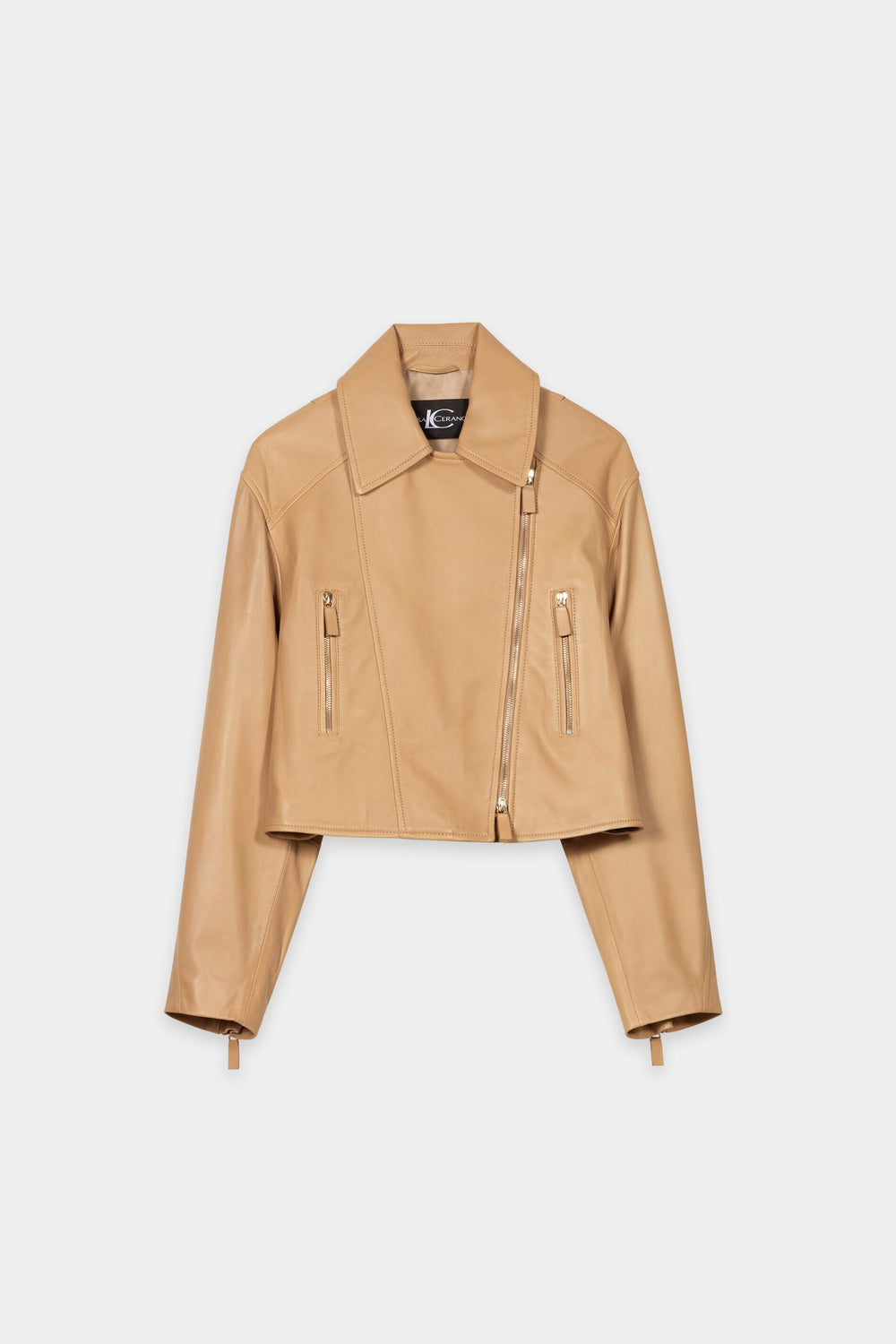 Lamb nappa leather jacket - golden camel - Standard