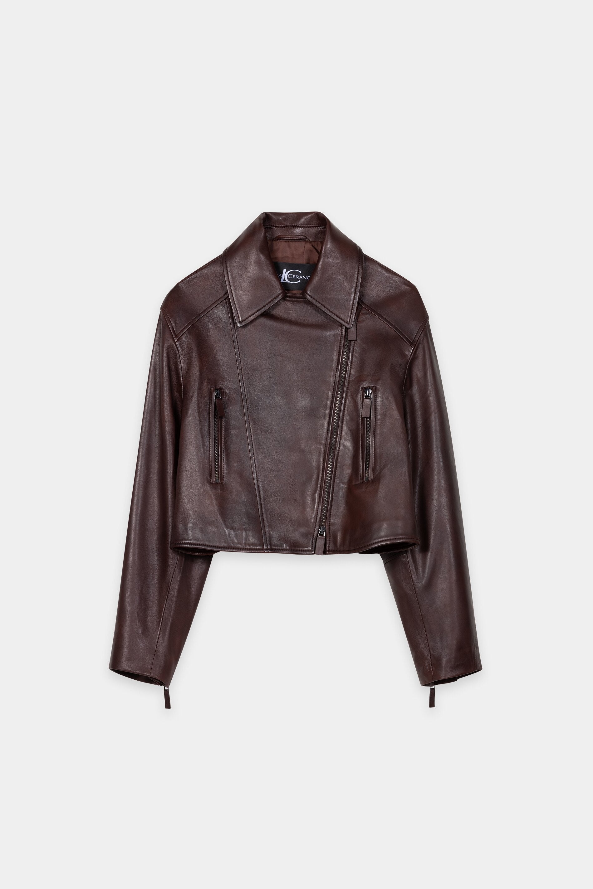 Lamb nappa leather jacket - vintage brown - Standard