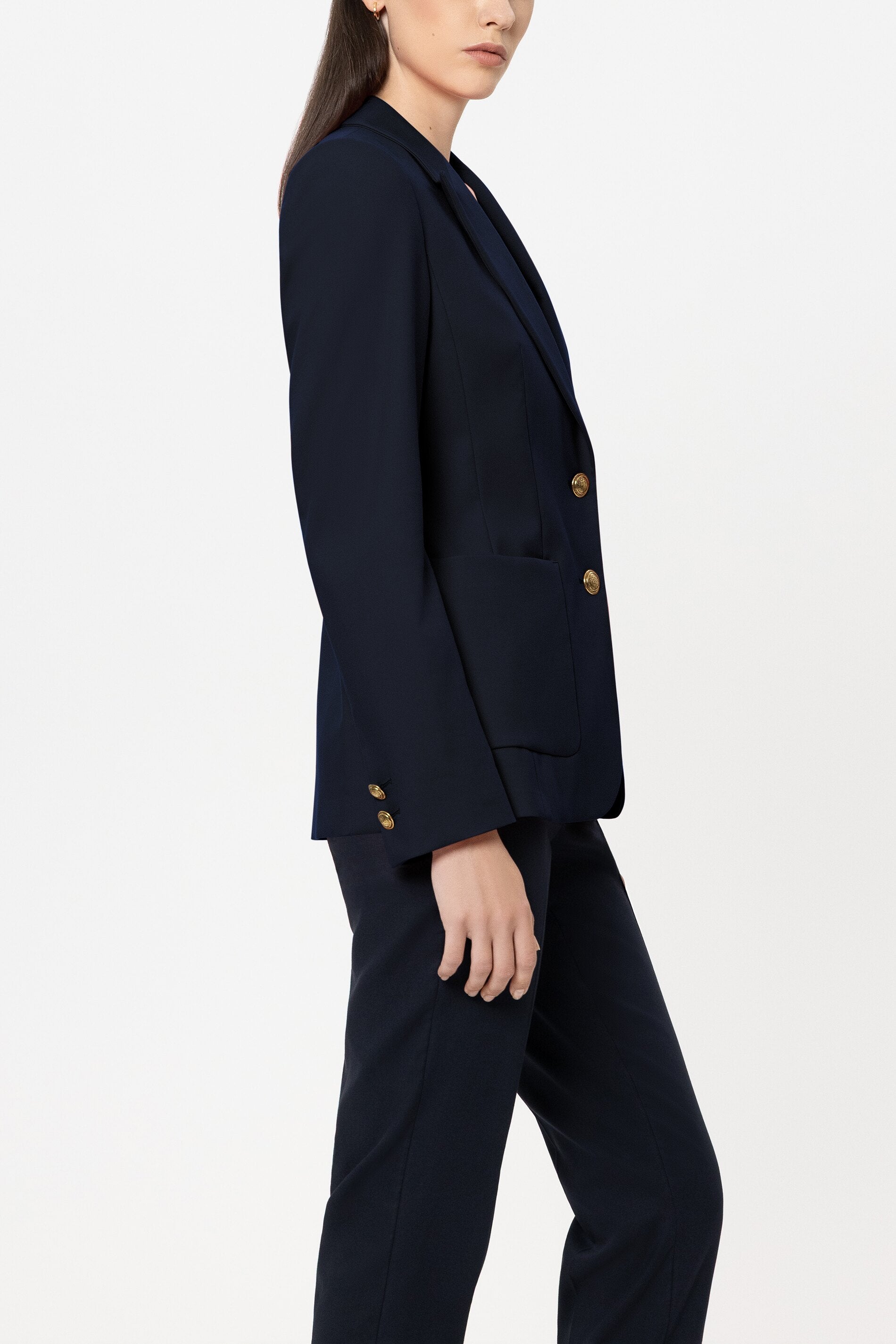 Gabardine-Blazer - navy blue - Standard | Model Seite