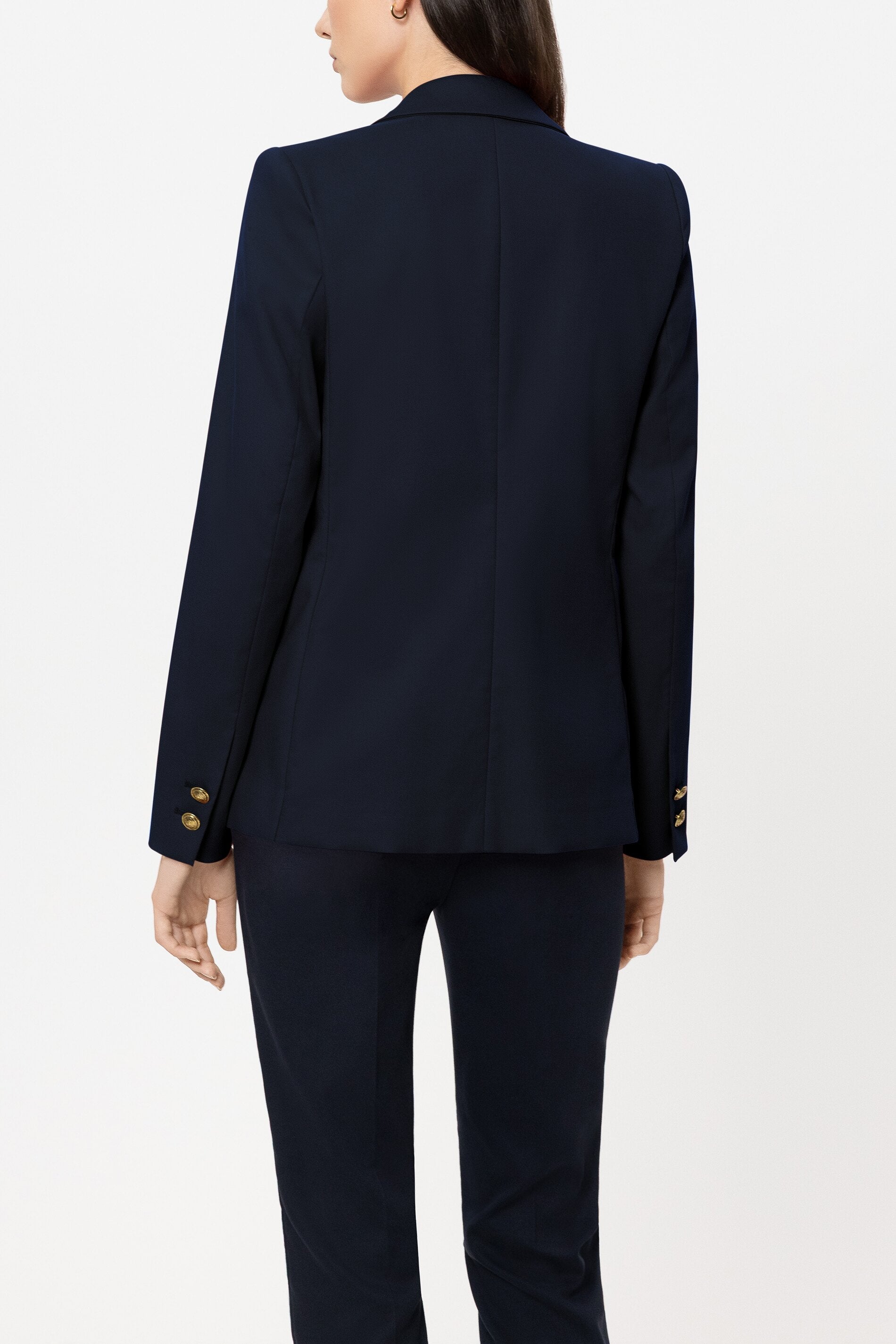 Gabardine-Blazer - navy blue - Standard | Model Rück