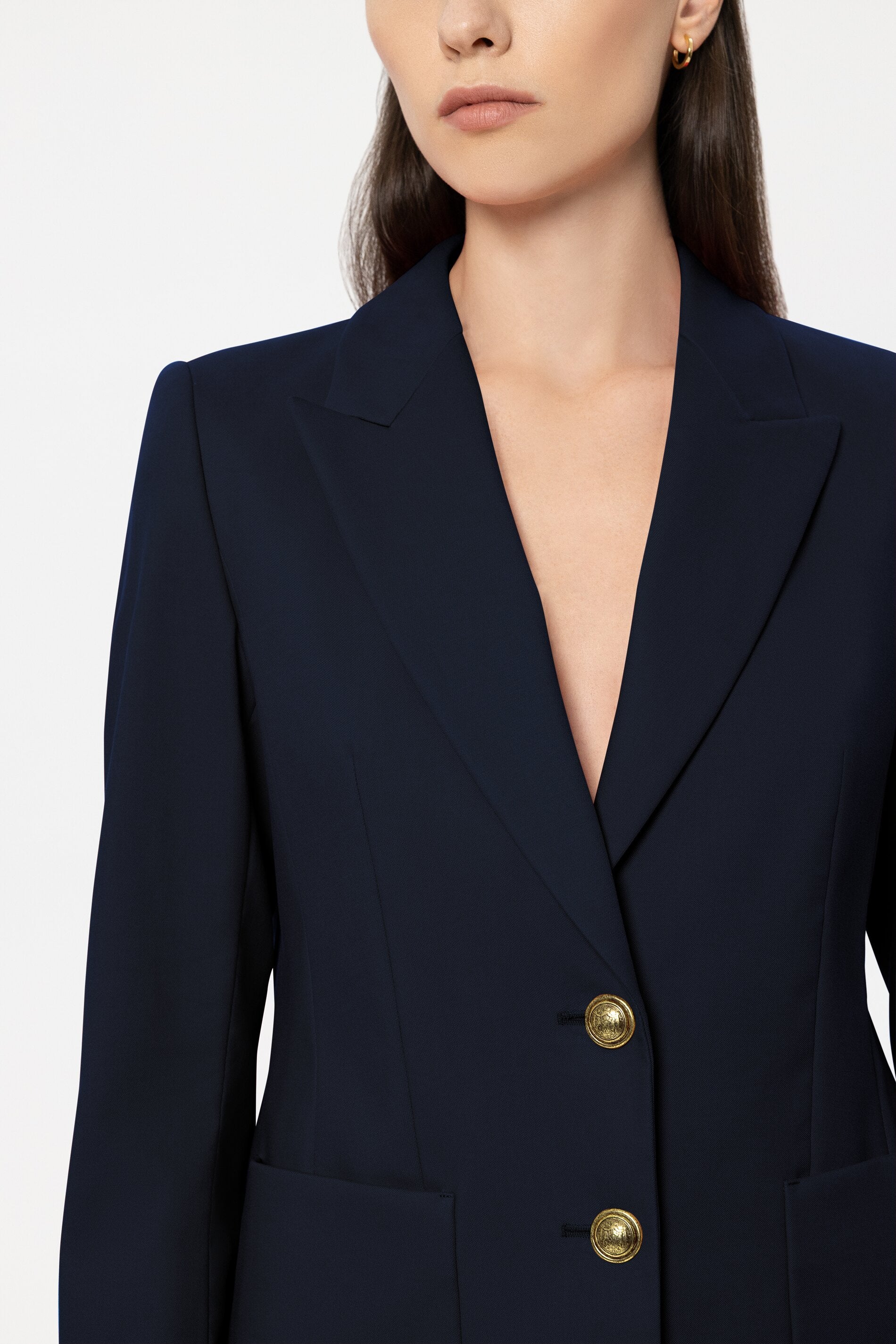 Gabardine blazer - navy blue - Standard