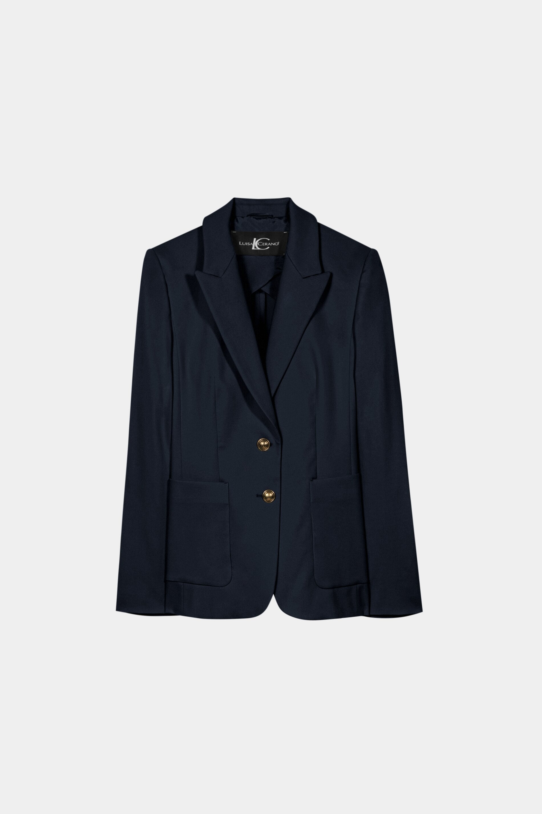 Gabardine blazer - navy blue - Standard