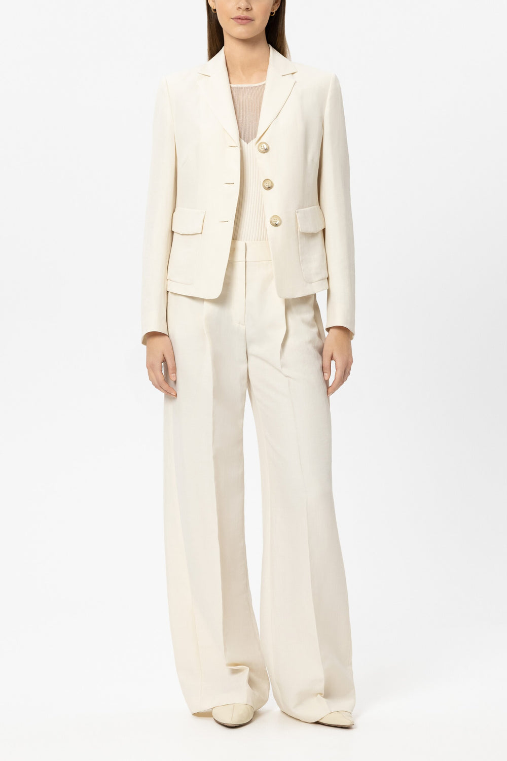 Blazer aus Leinen-Mix - milk - Standard