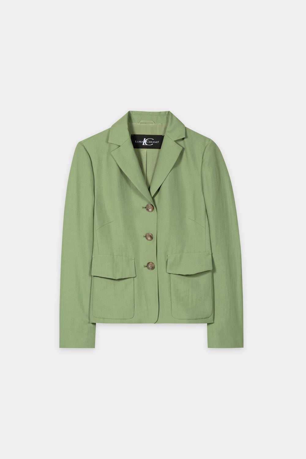 Blazer aus Leinen-Mix - moss green - Standard