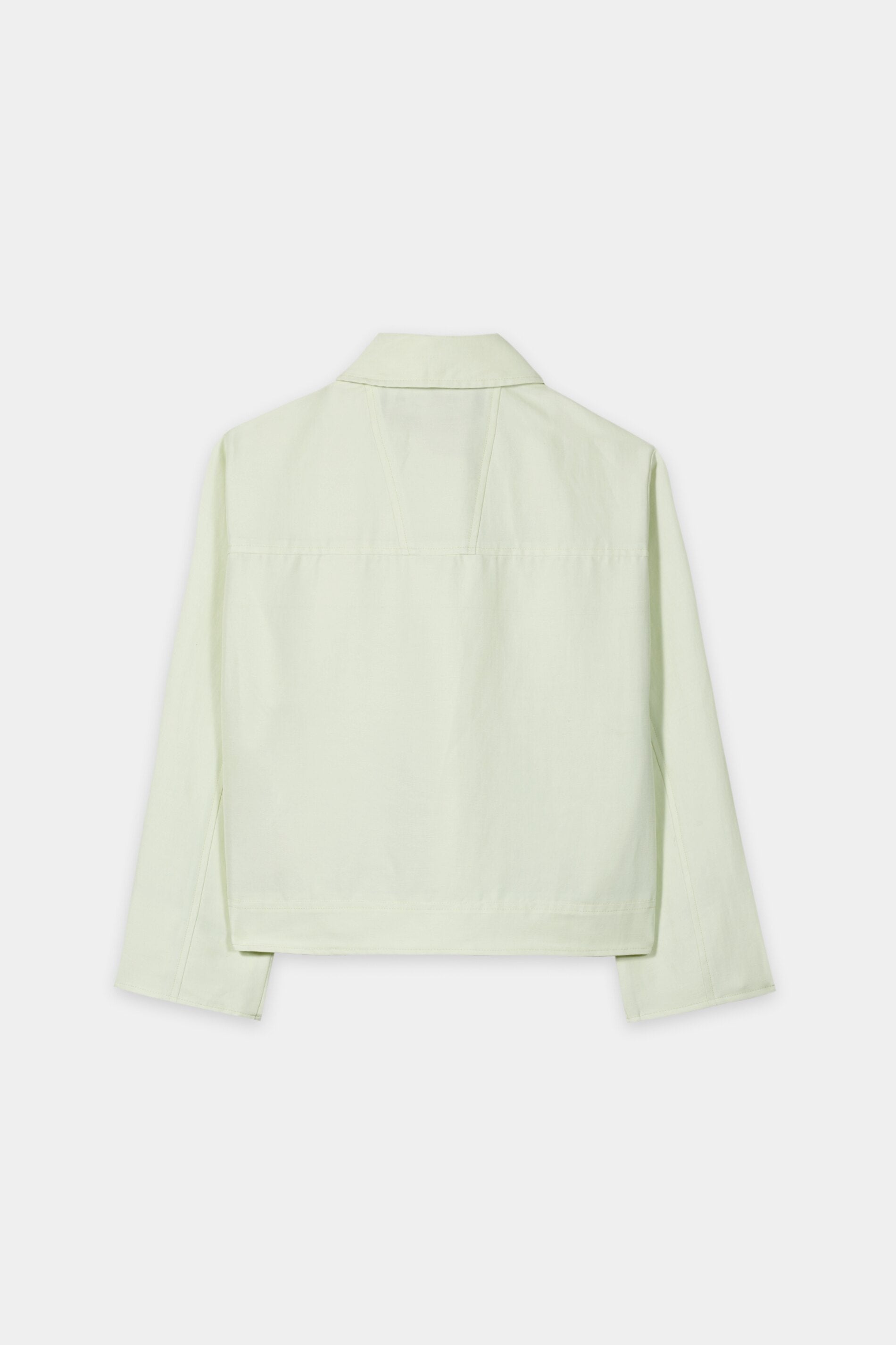Linen-blend shirt jacket - pistachio - Standard