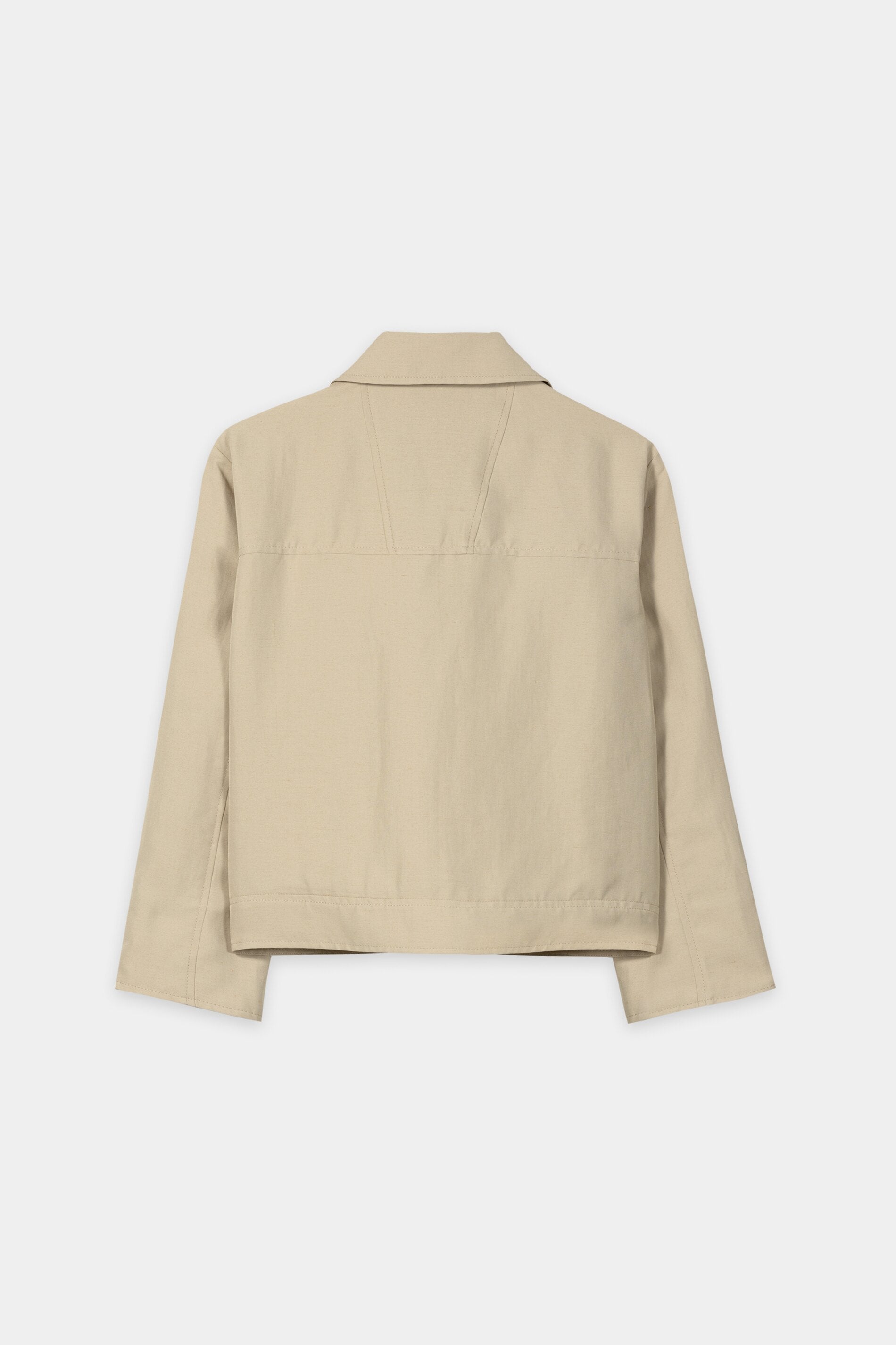 Linen blend shirt jacket - sand - Standard