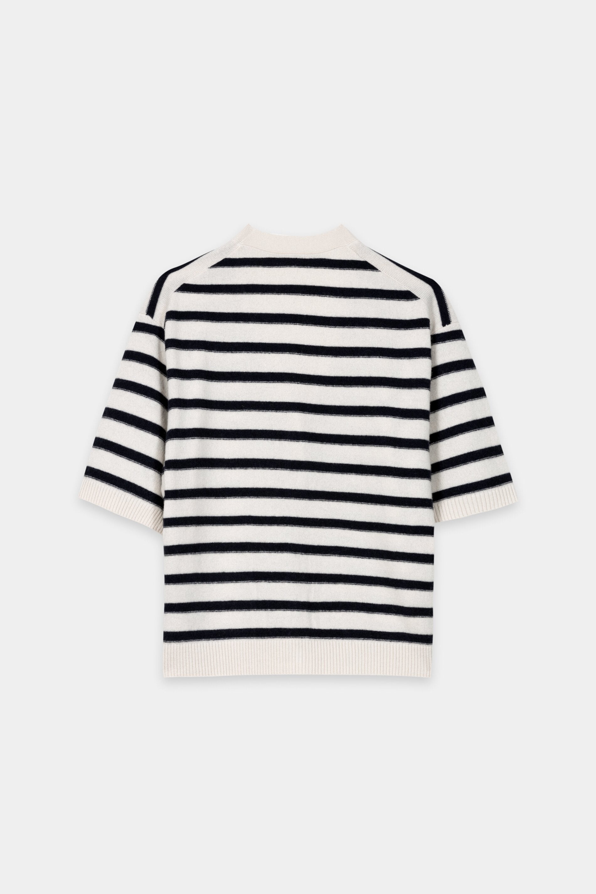 Cardigan aus Kaschmir-Mix - navy blue / cream - Standard | Artikel Rück