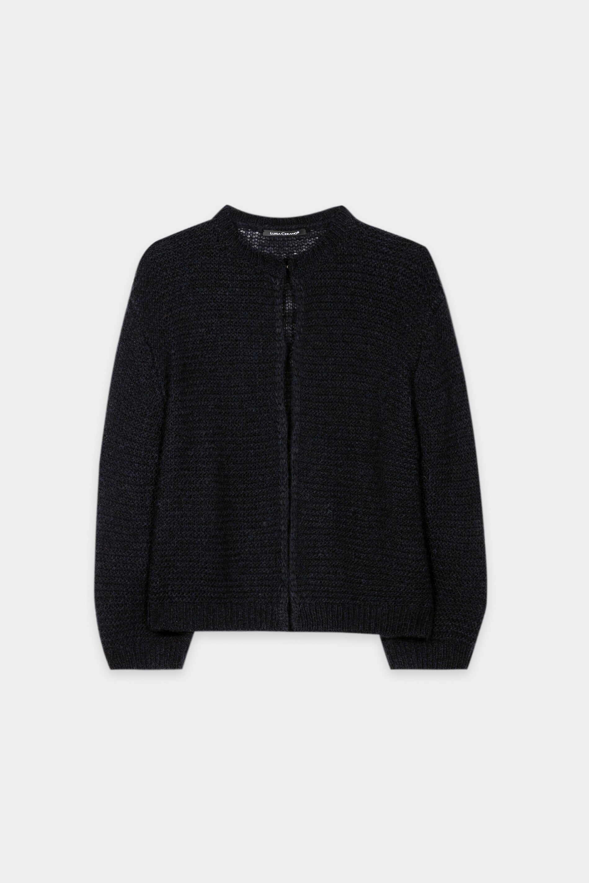 Cardigan aus Alpaka-Mix - navy blue - Standard | Artikel Front