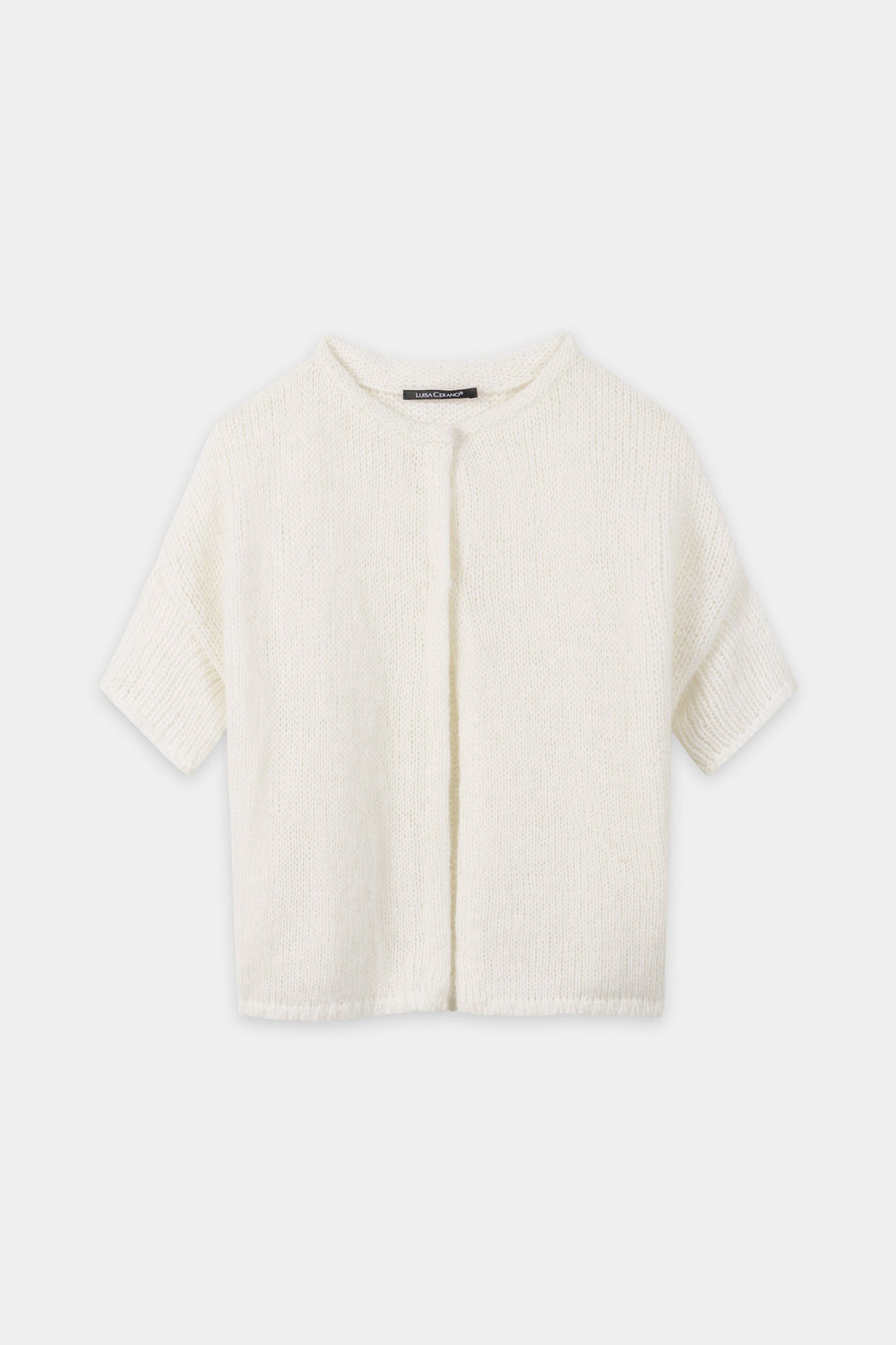 Kardigan z mieszanki alpaki - mleczny - Standard