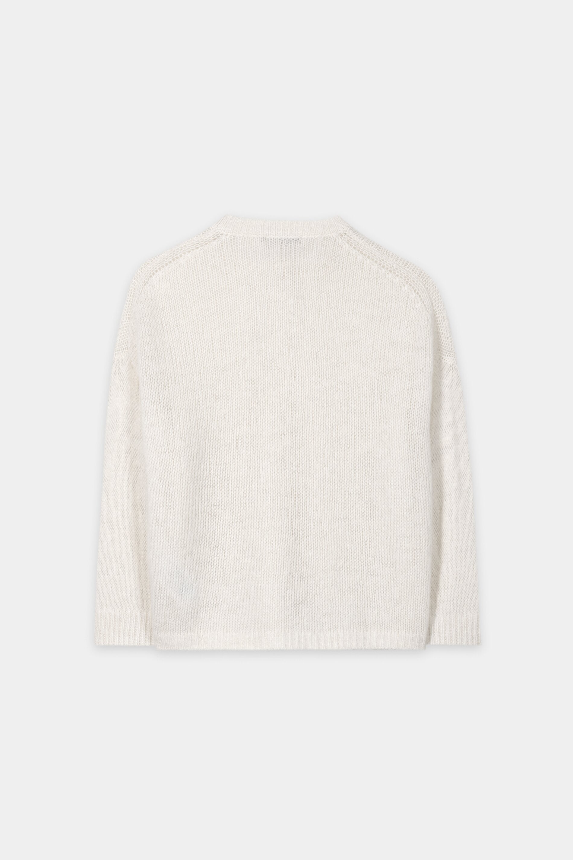 Cardigan made from alpaca mix - milk - Standard