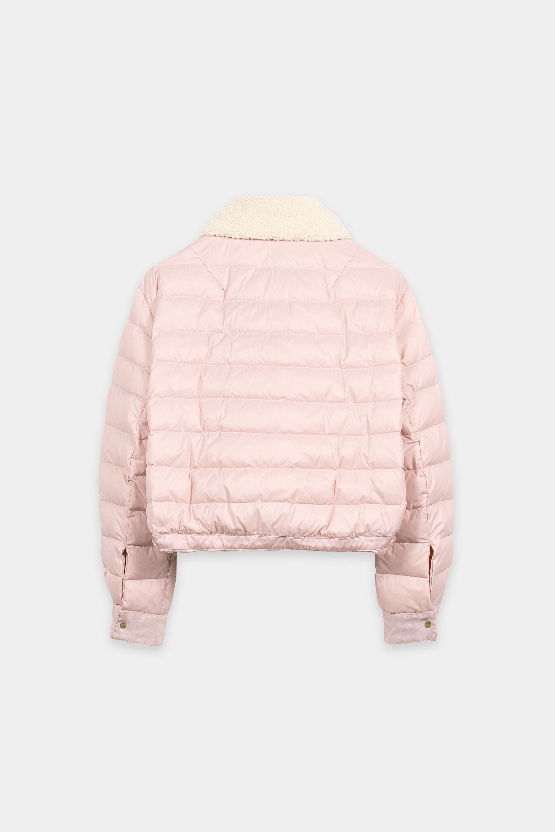Outdoor down blouson - creamy blush - with fur collar