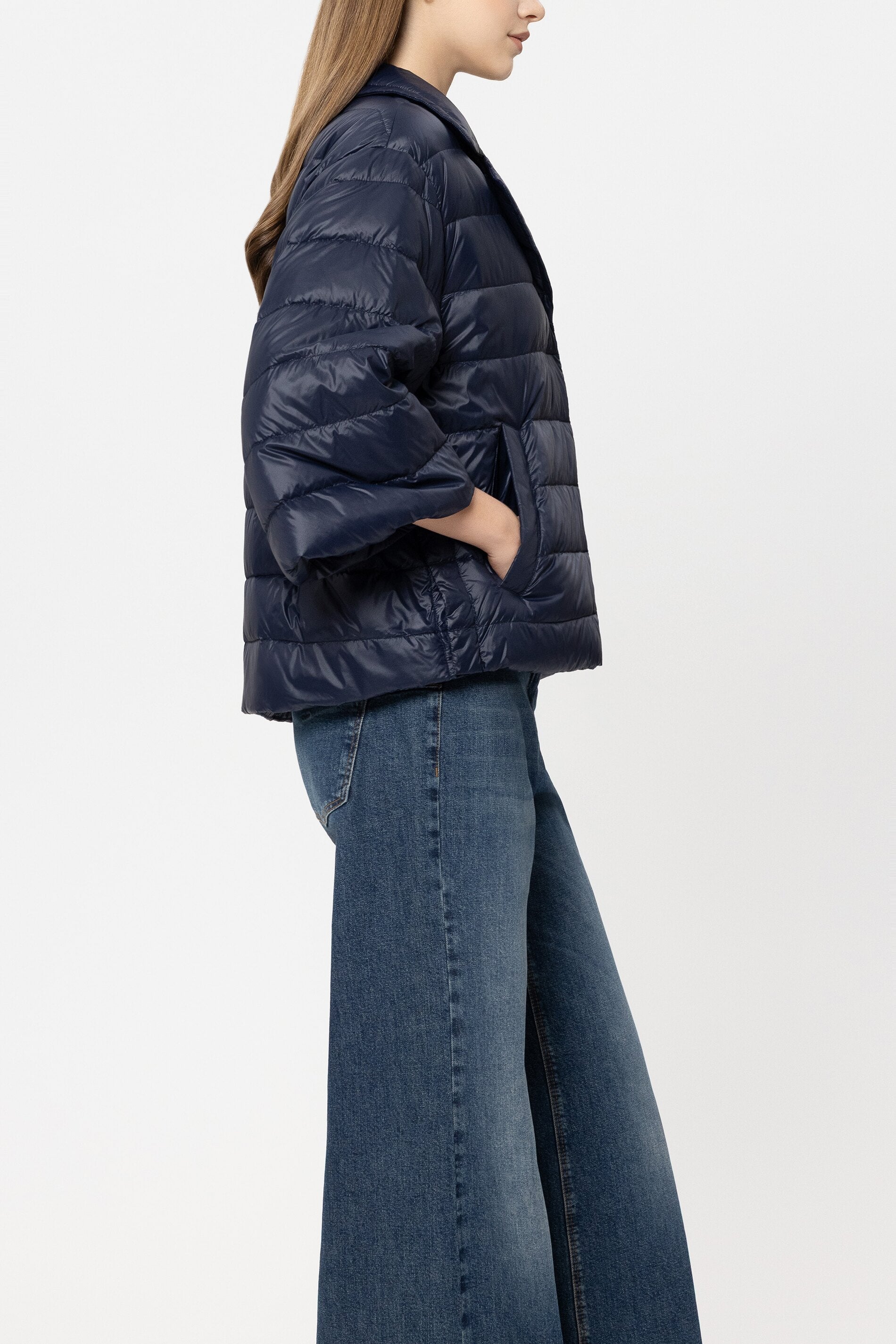 Outdoor-Capejacke - navy blue - Standard | Model Seite