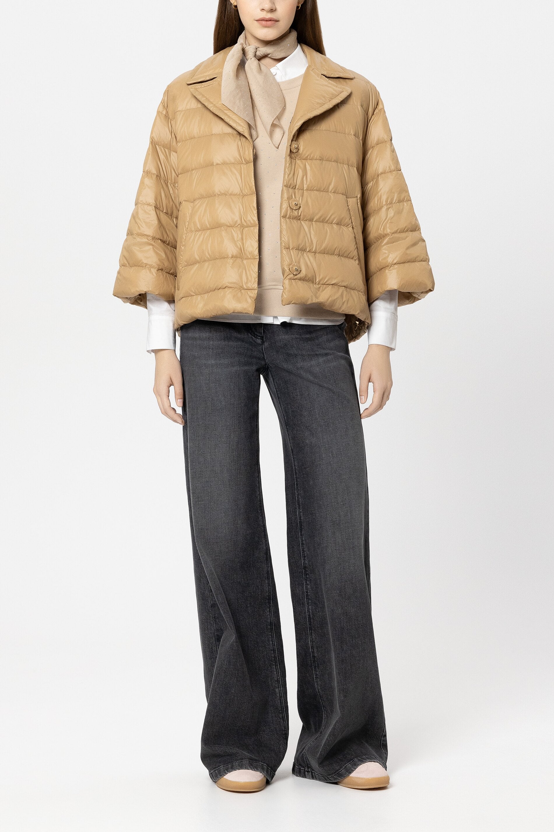 美品！【YENN】キャメル DOUBLE FACE CAPE JACKET Outdoor cape jacket - golden camel - Standard