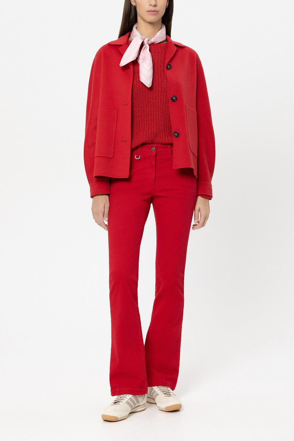 Doubleface-Hemdjacke - cherry red - Standard