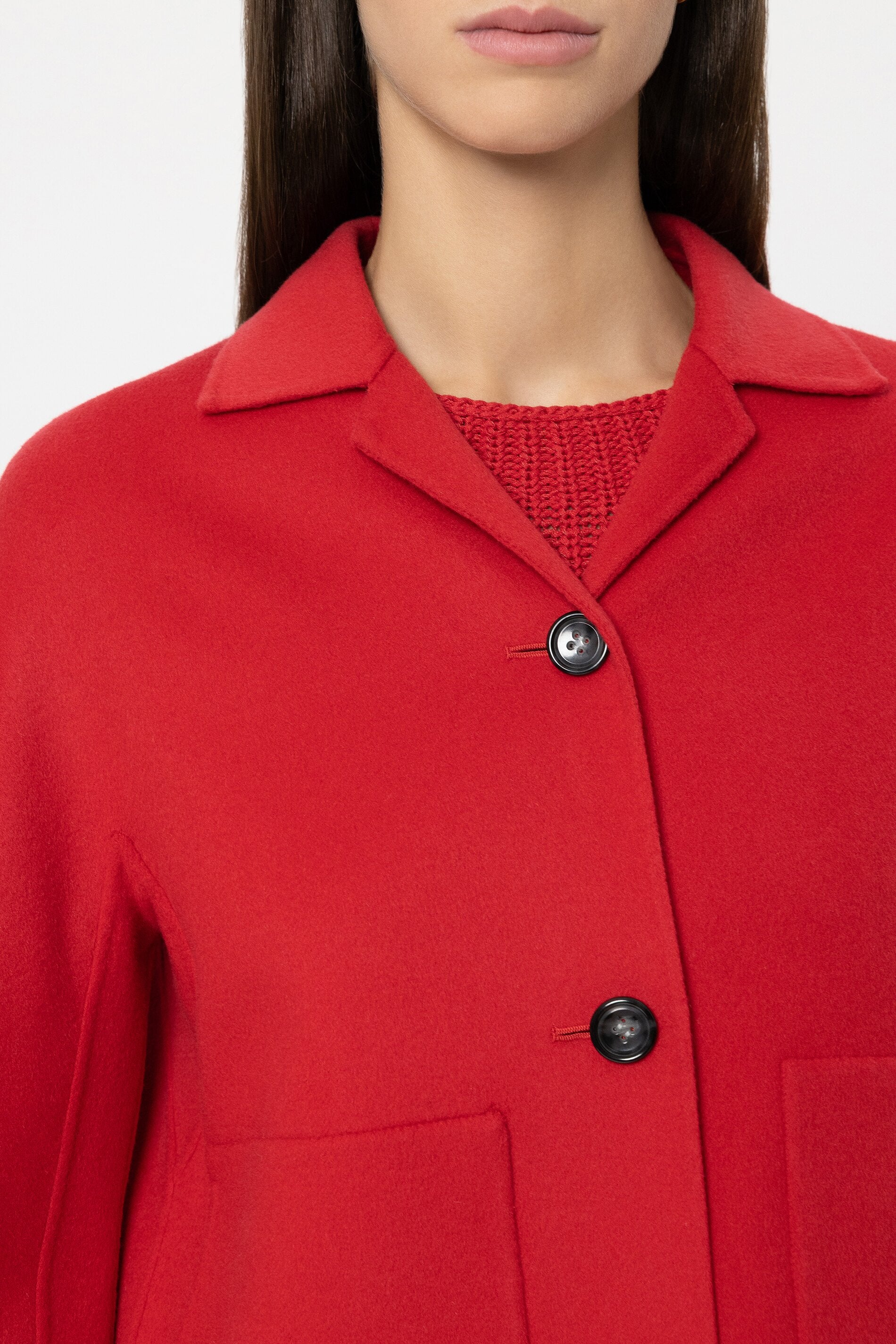 Doubleface-Hemdjacke - cherry red - Standard | Model Detail