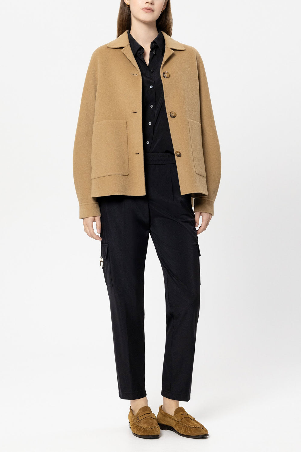 Double-face shirt jacket - golden camel - Standard