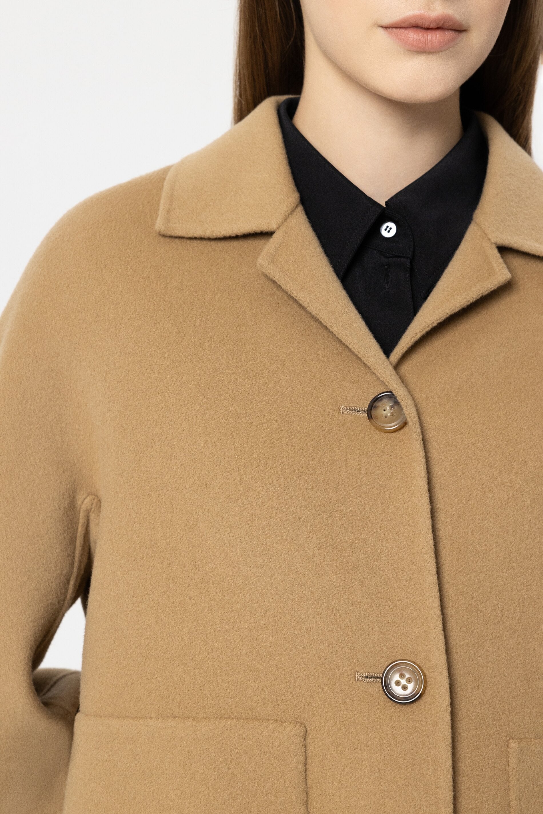 Double-face shirt jacket - golden camel - Standard