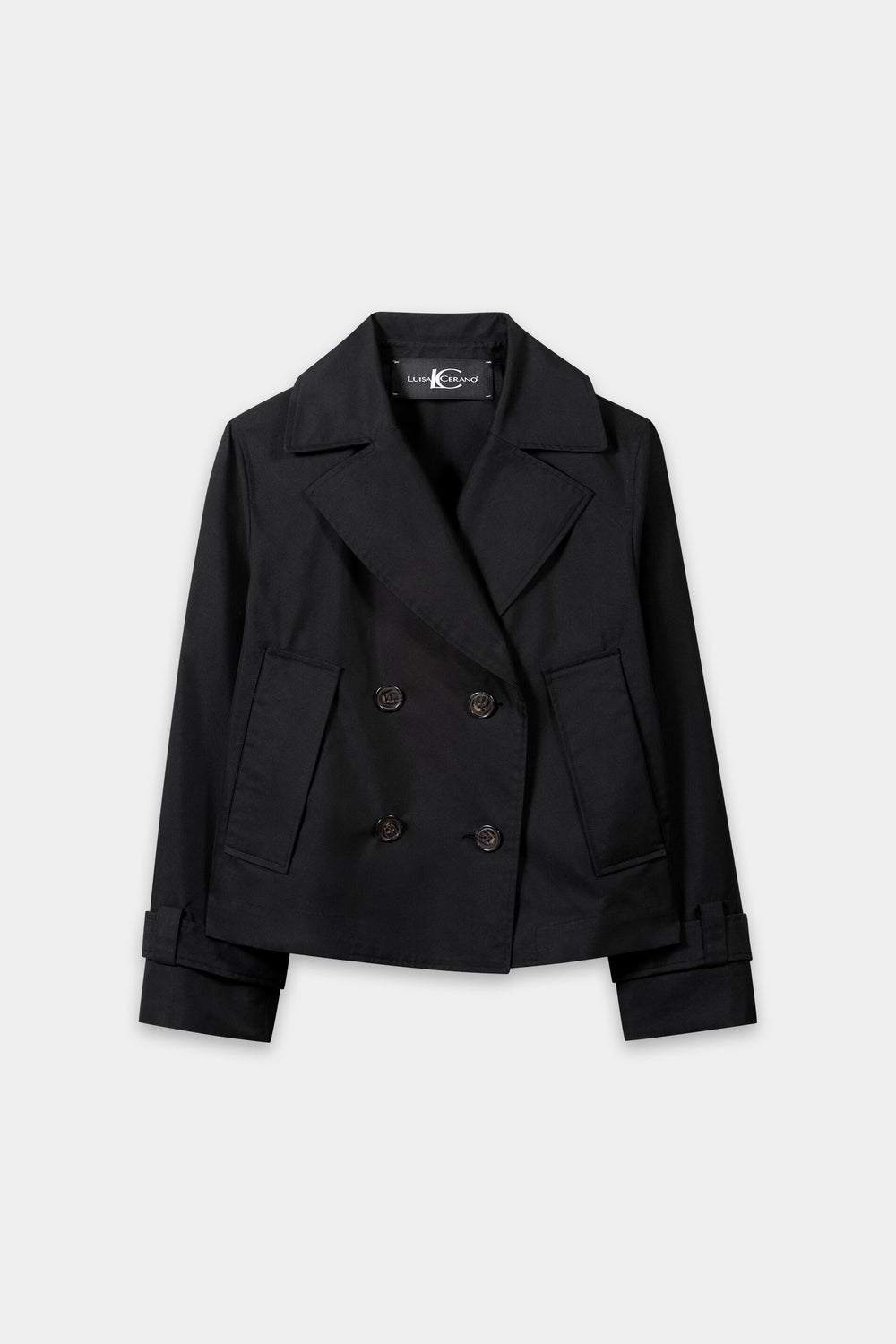 Gabardine trench jacket - pure black - Standard