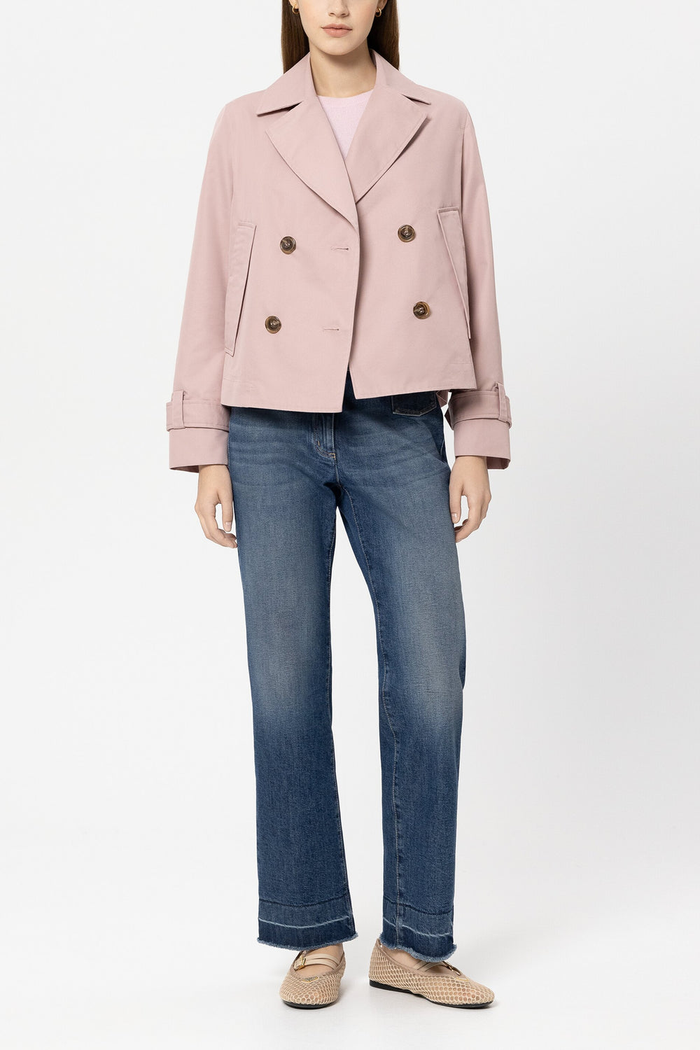 Gabardine trench jacket - dusty blush - Standard