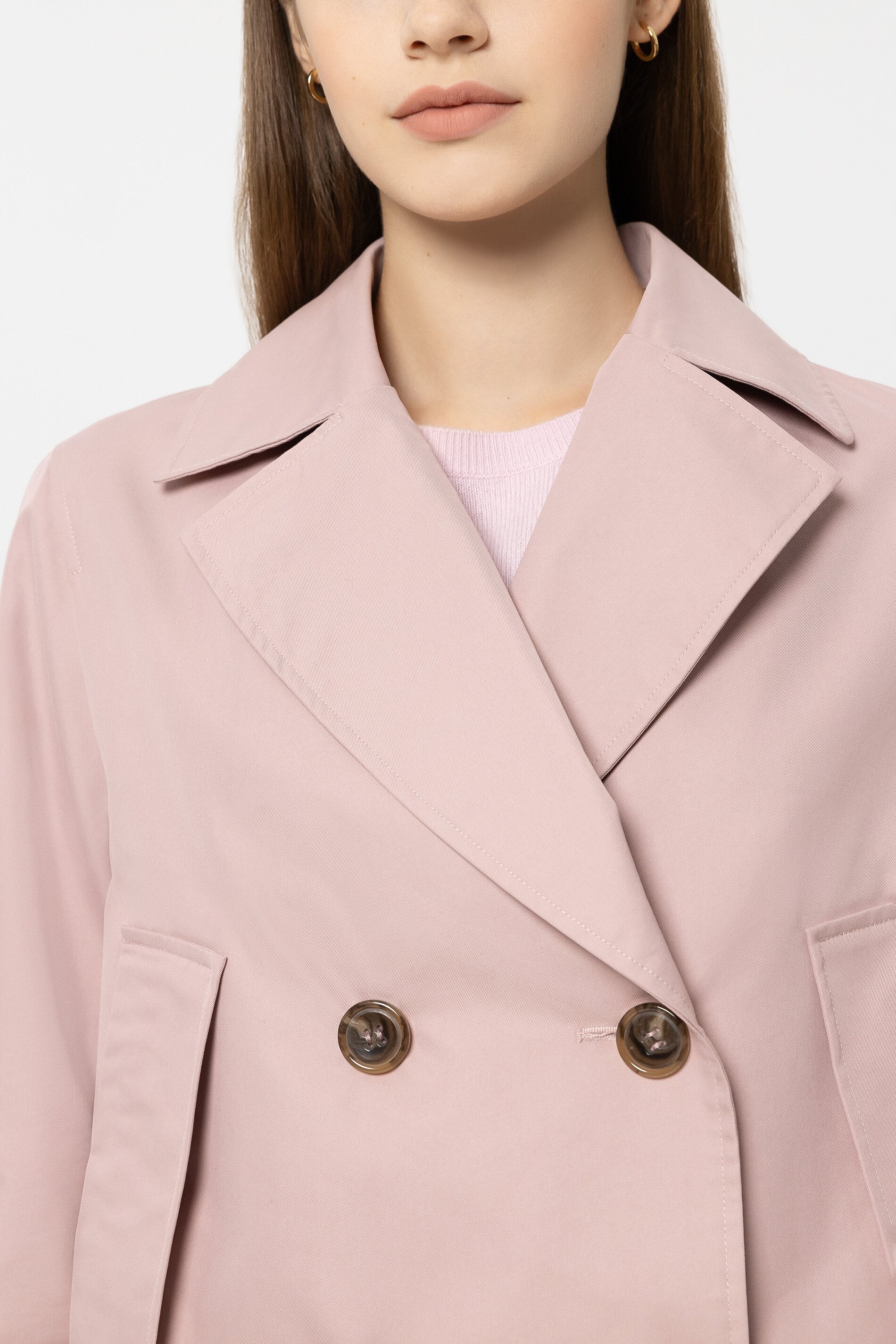 Gabardine-Trenchjacke - dusty blush - Standard | Model Detail