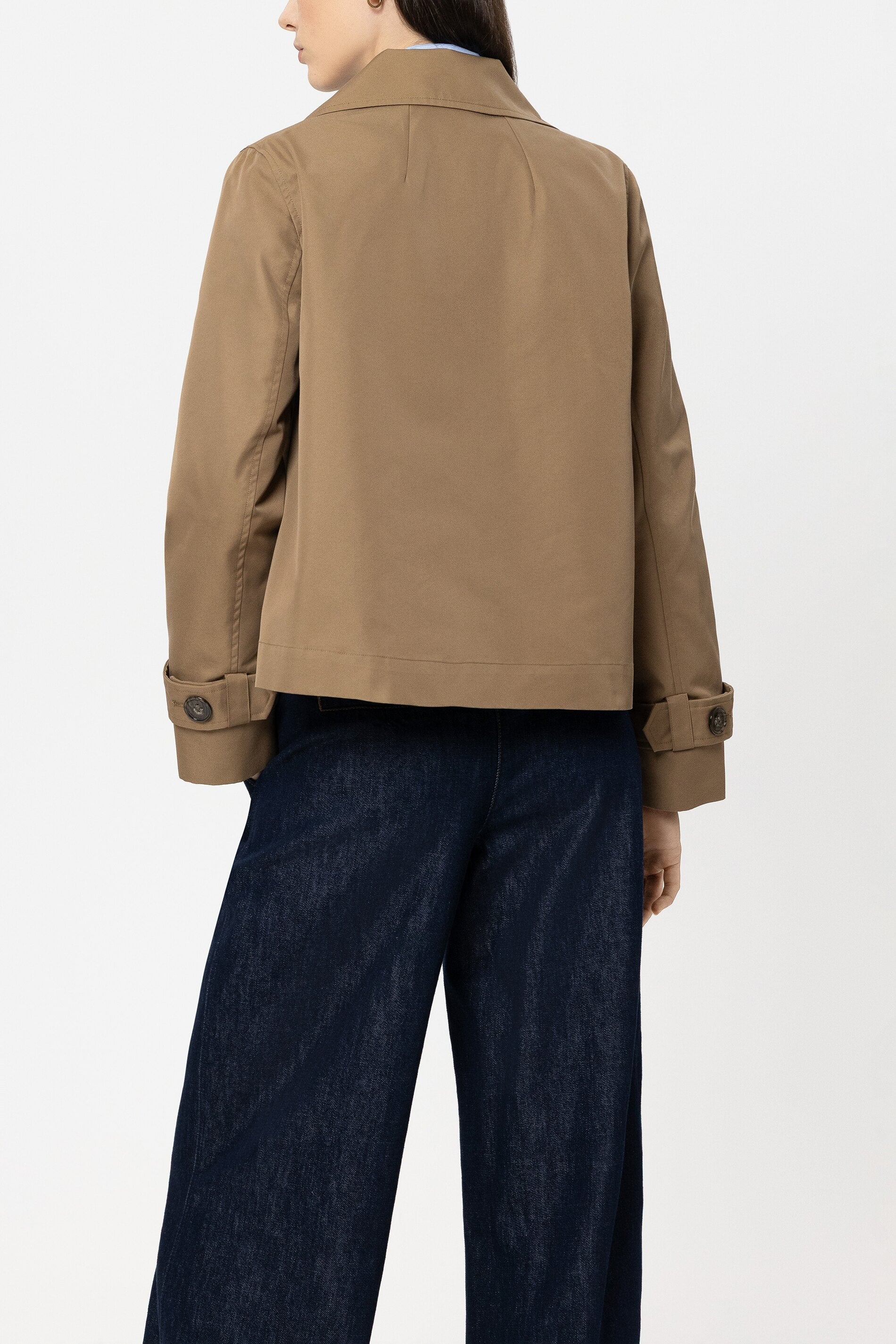 Gabardine-Trenchjacke - tobacco - Standard | Model Rück