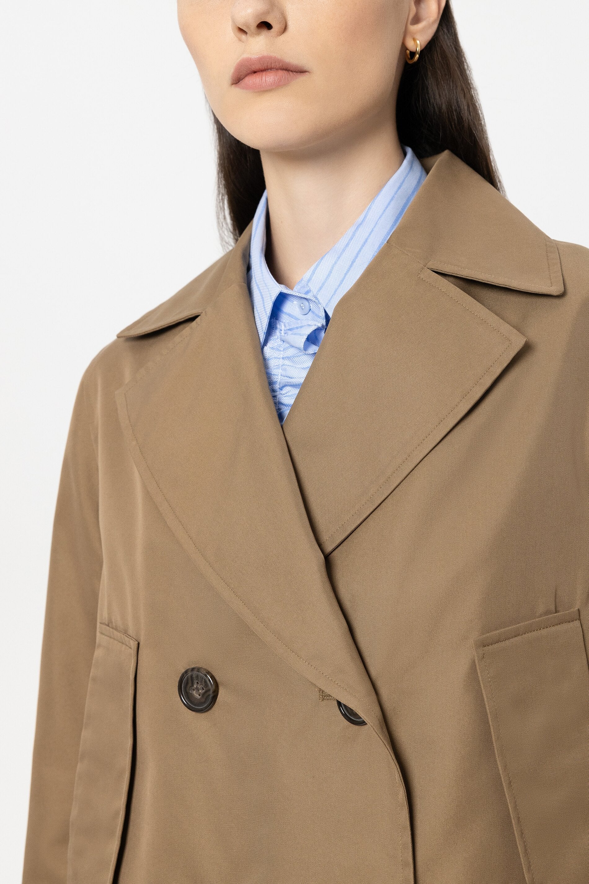 Gabardine trench jacket - tobacco - Standard