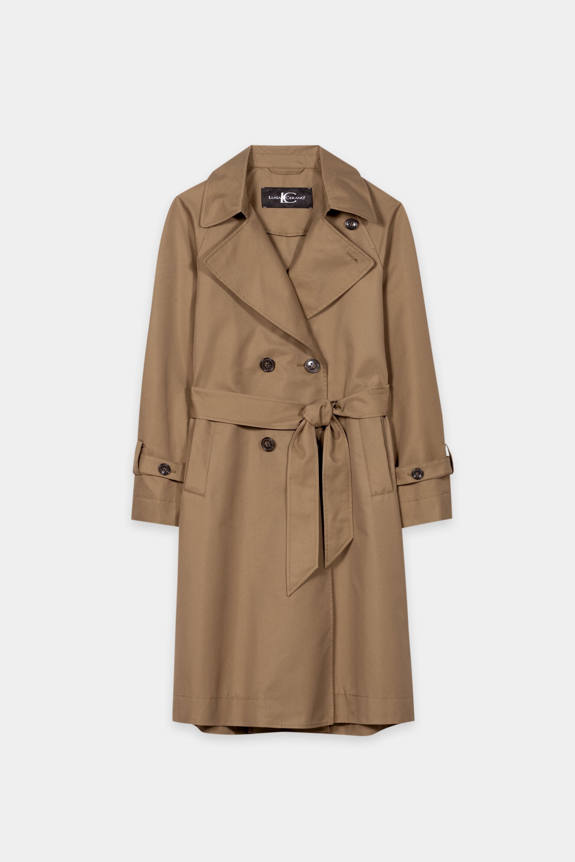 Gabardine trench coat - tobacco - Standard