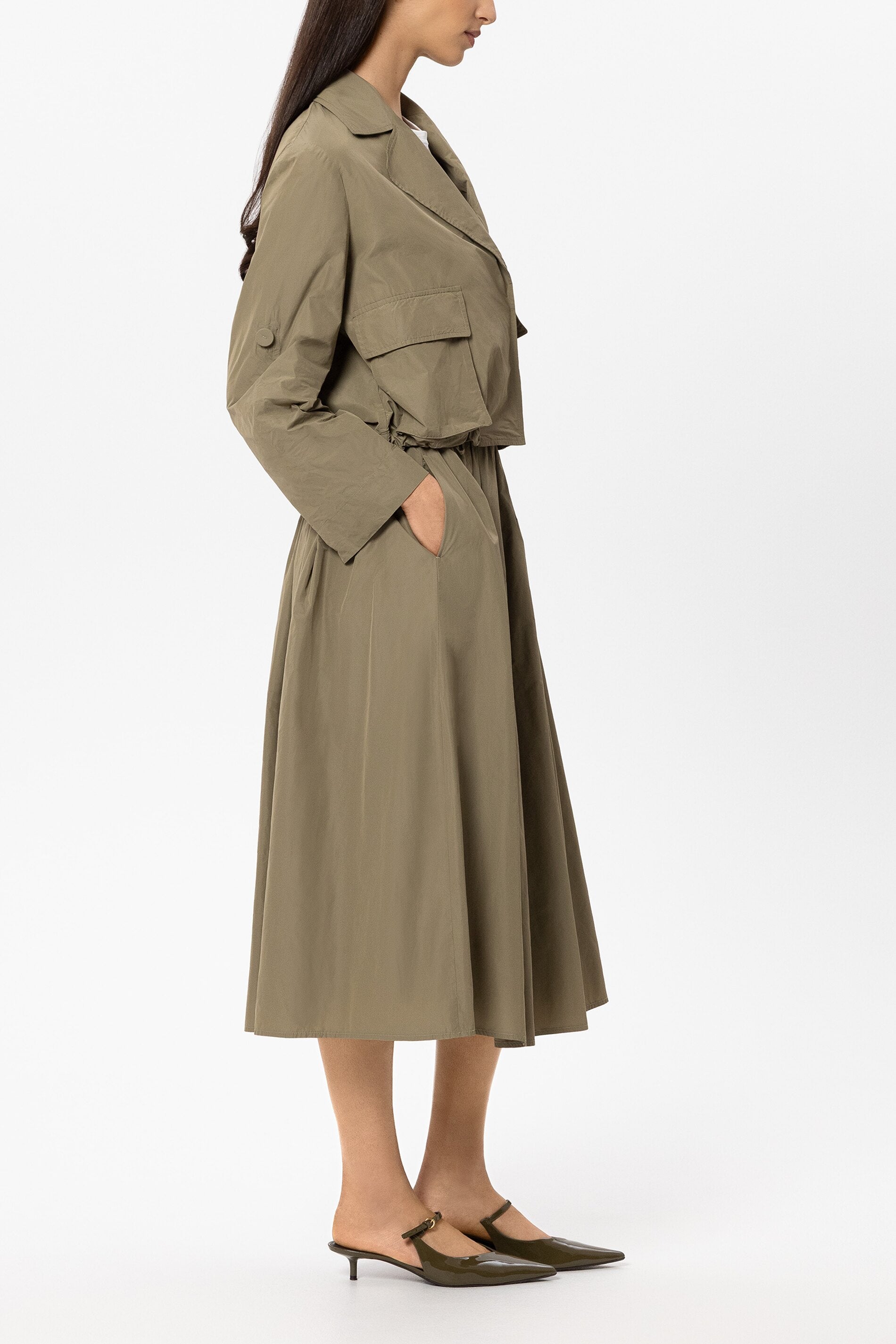 Taft-Blousonjacke - salbei - Standard | Model Seite