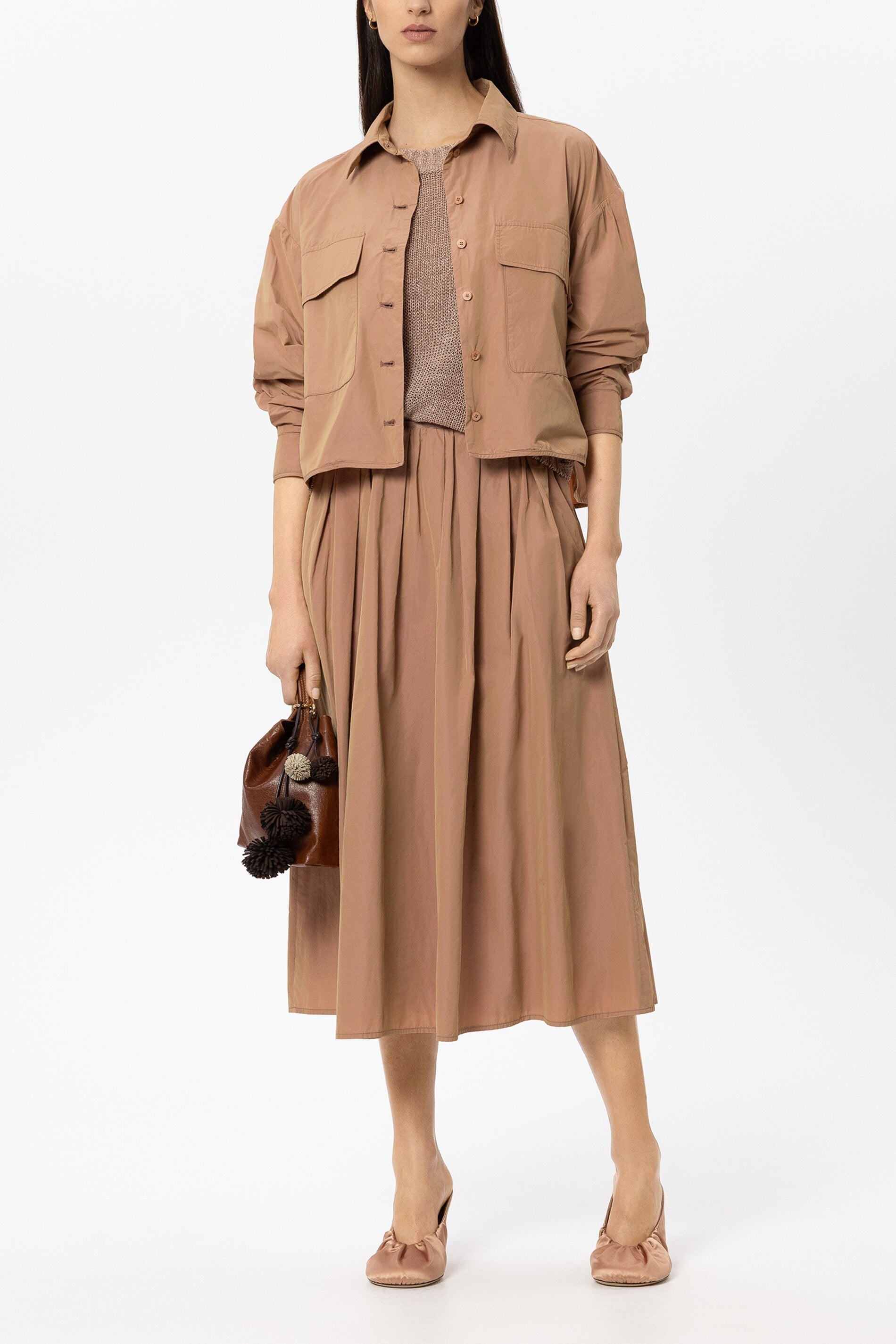 Taft-Blousonjacke - nude changeant - Standard | Model Front