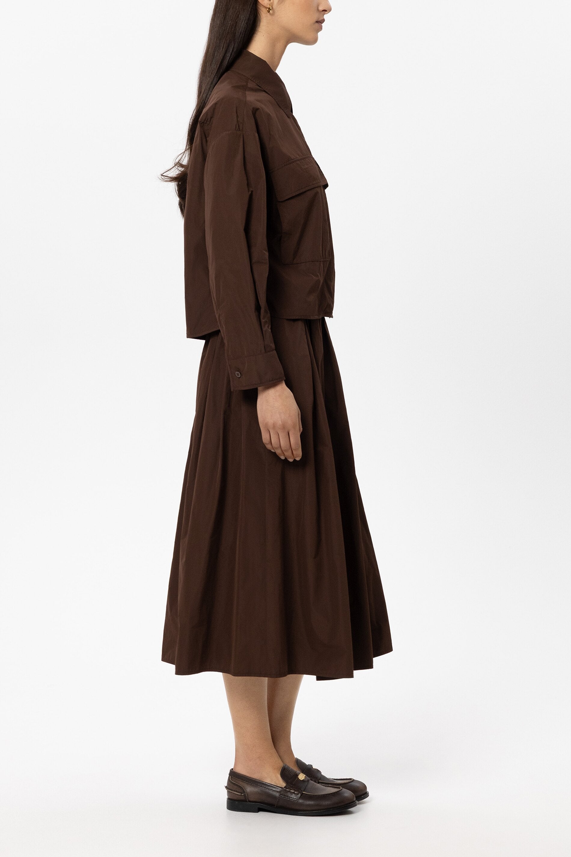 Taft-Blousonjacke - marone - Standard | Model Seite