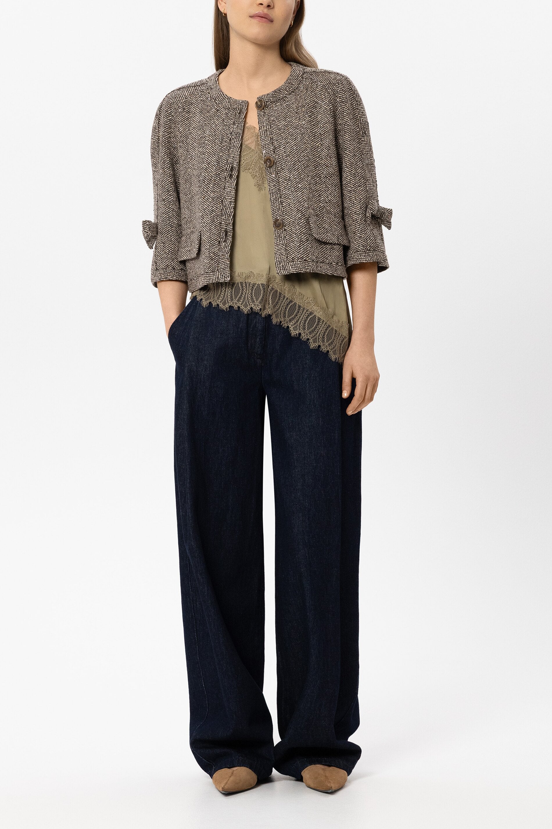 Fischgrat-Jacke - multi - Standard | Model Front