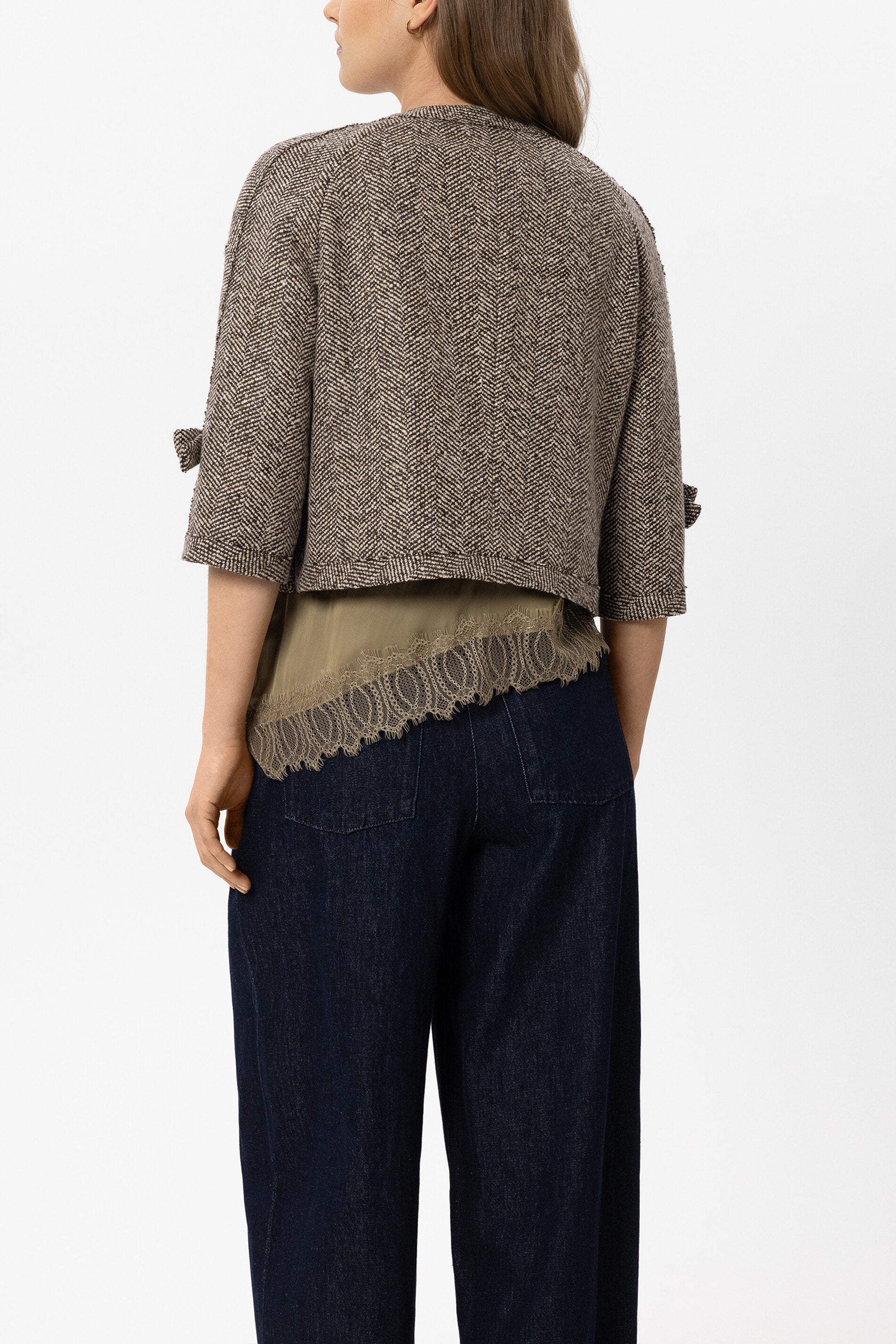 Fischgrat-Jacke - multi - Standard | Model Rück