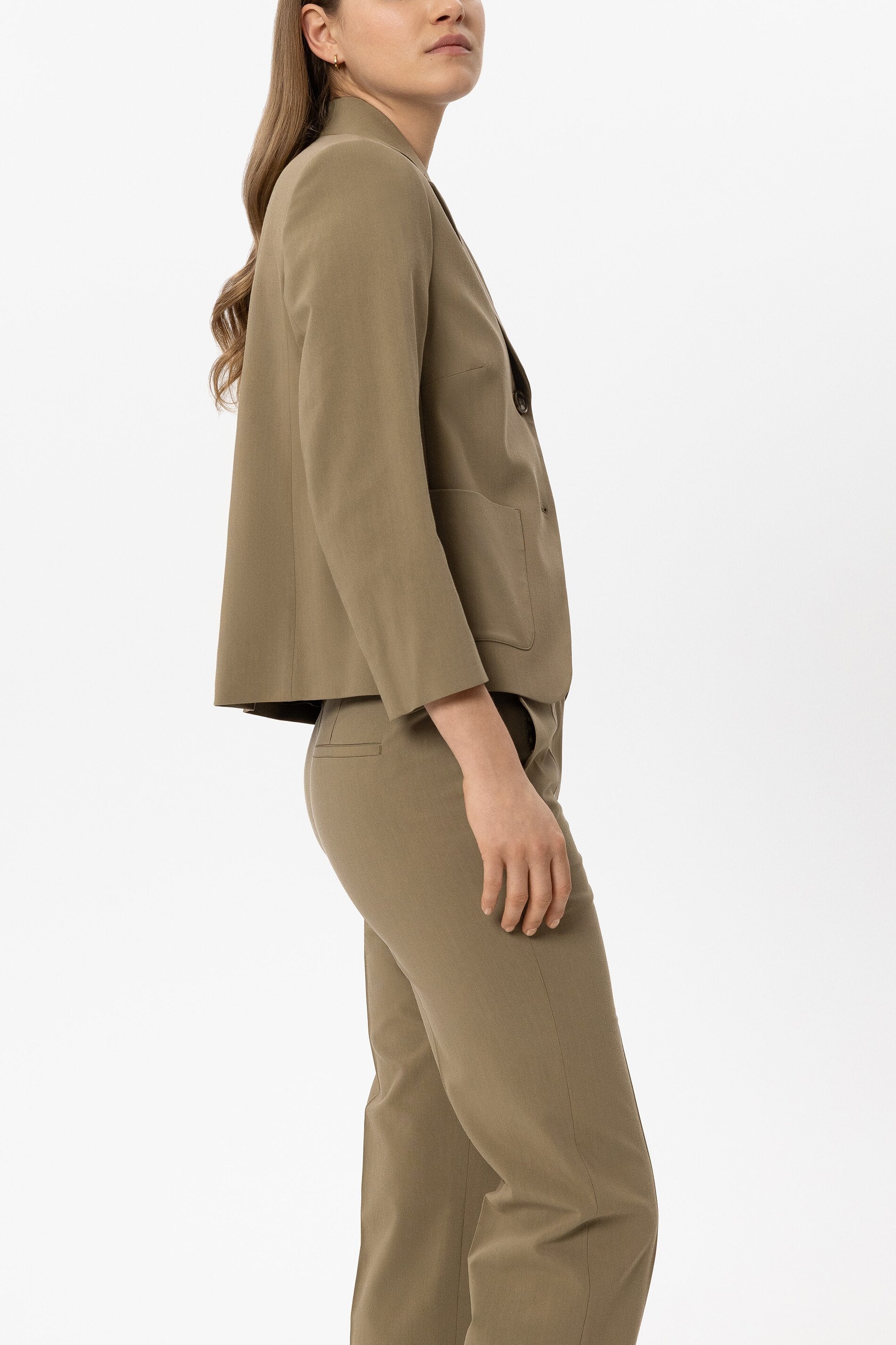 Canvas-Blazer - salbei - Standard | Model Seite
