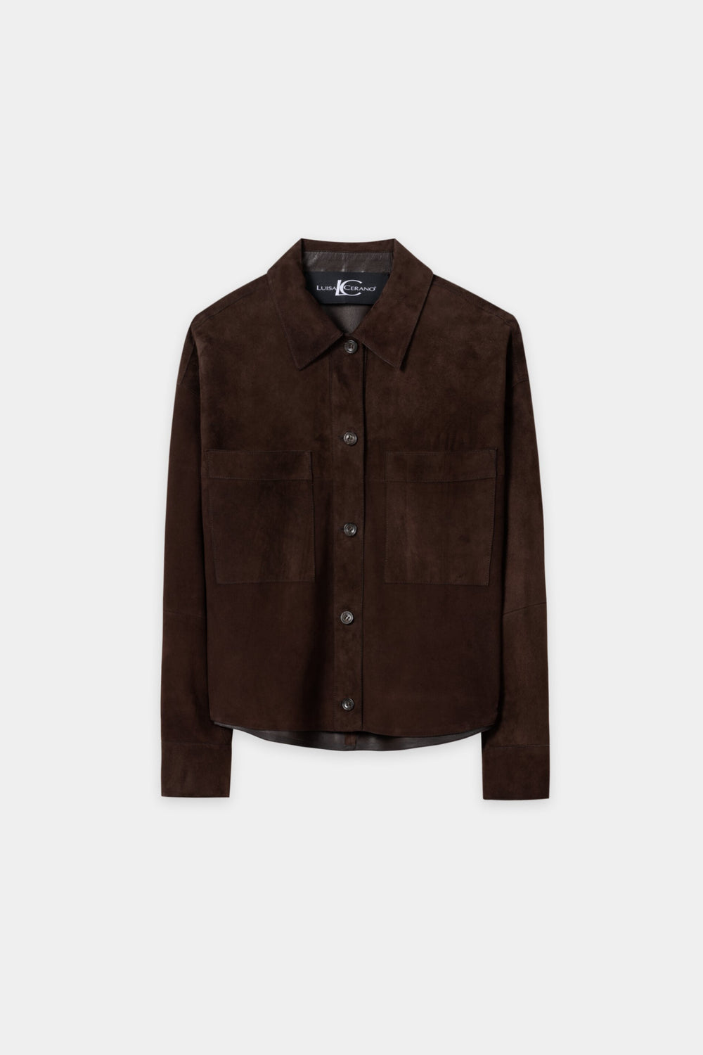 Veloursleder-Hemdjacke - marone - Standard